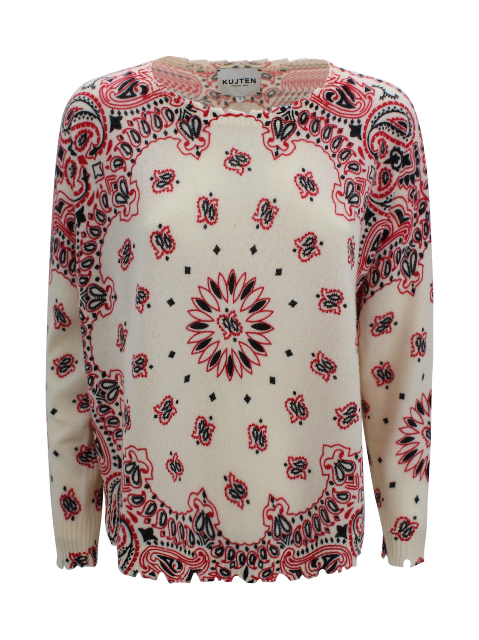 Maglia in cashmere con stampa Kujten F3221 2512 