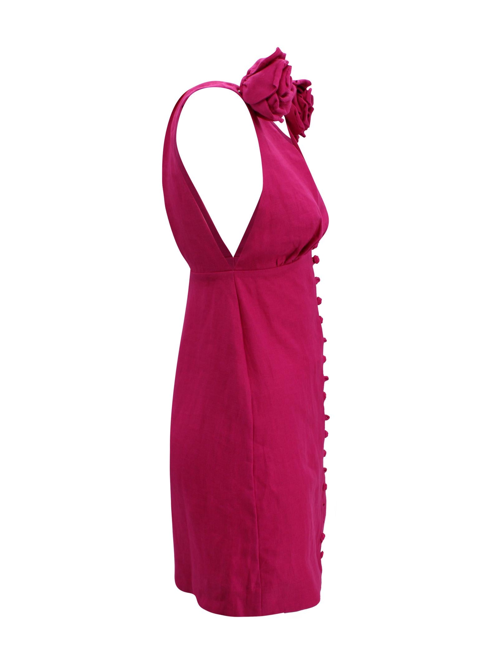 Abito Mini Smanicato con Dettaglio Rose Farm Rio 347757 L0027 