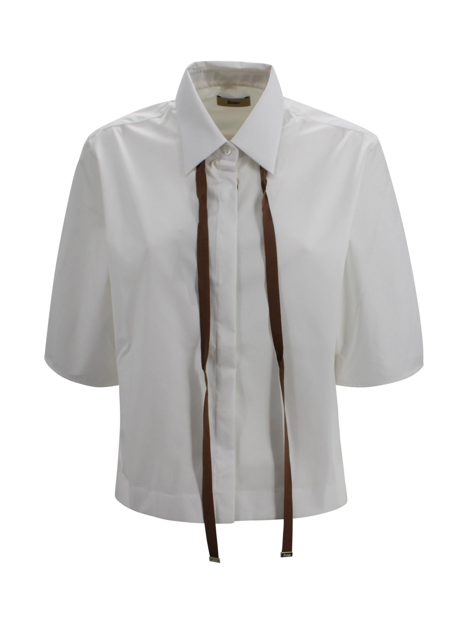 Camicia Bianca con Foulard Herno CM000052D 133231021 