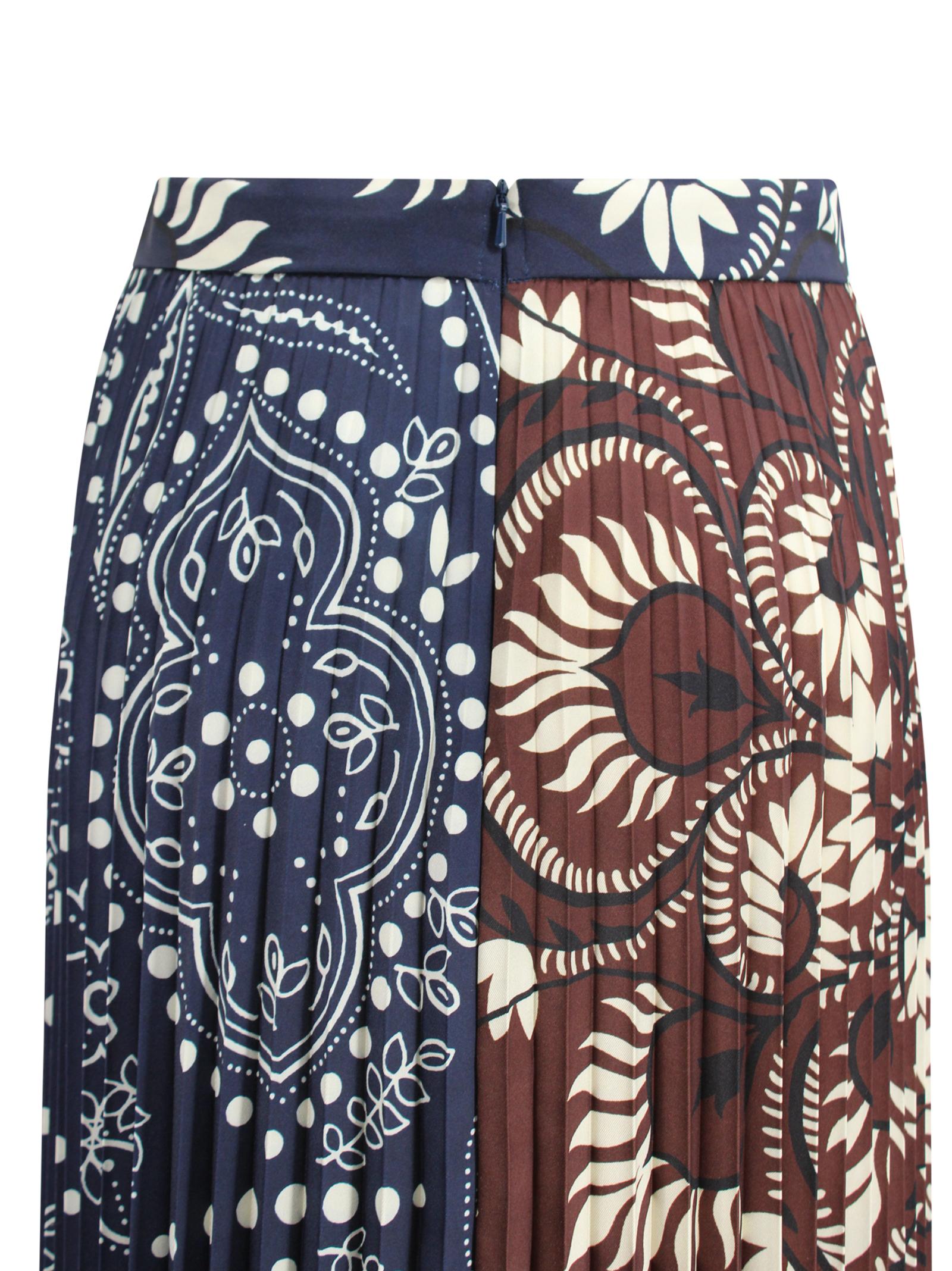 Gonna midi plissé con motivo stampato Max Mara Weekend 2615101011600 001 