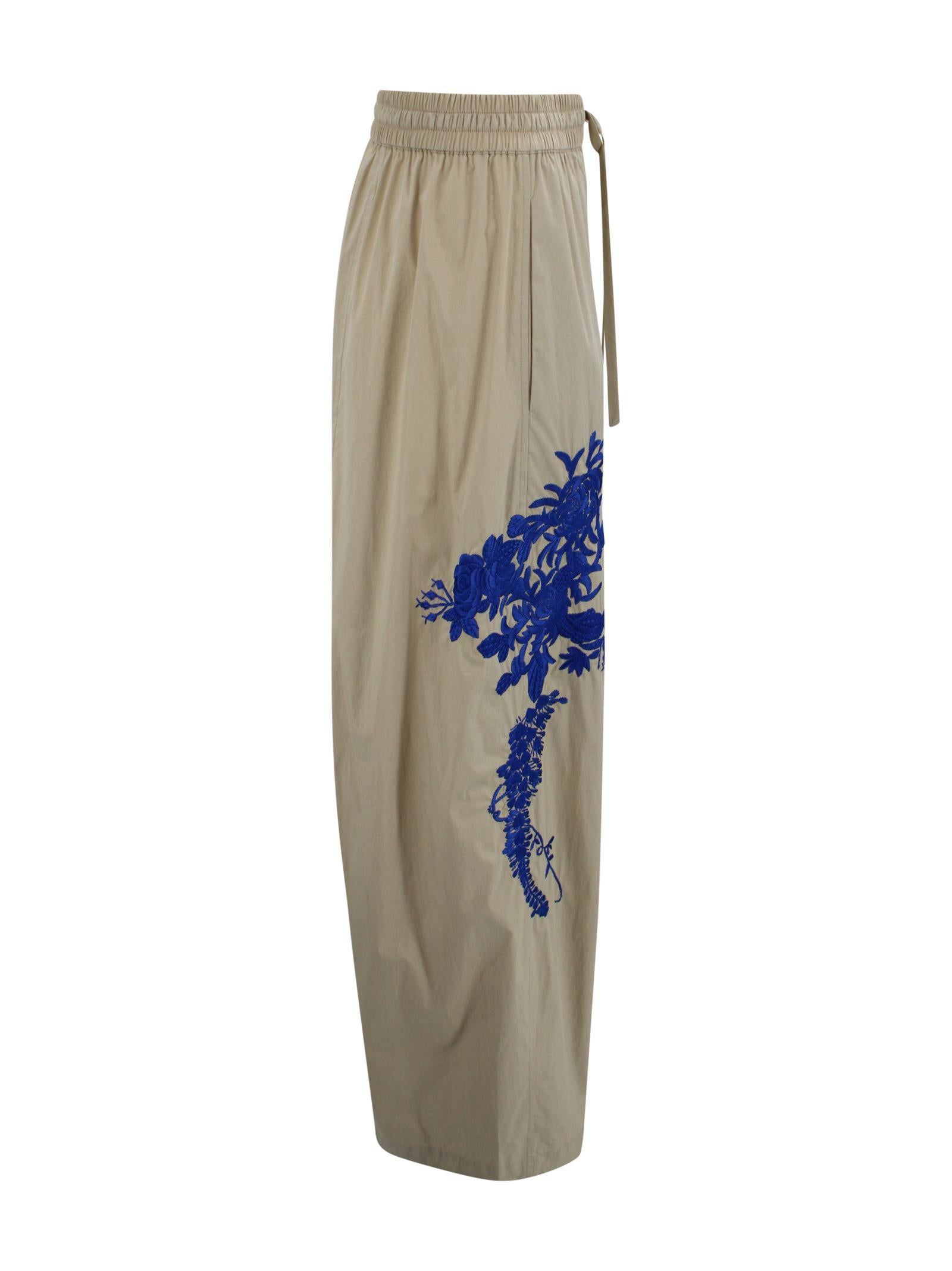 Pantalone leggero a gamba ampia con ricamo P.A.R.O.S.H. D230767R 004 