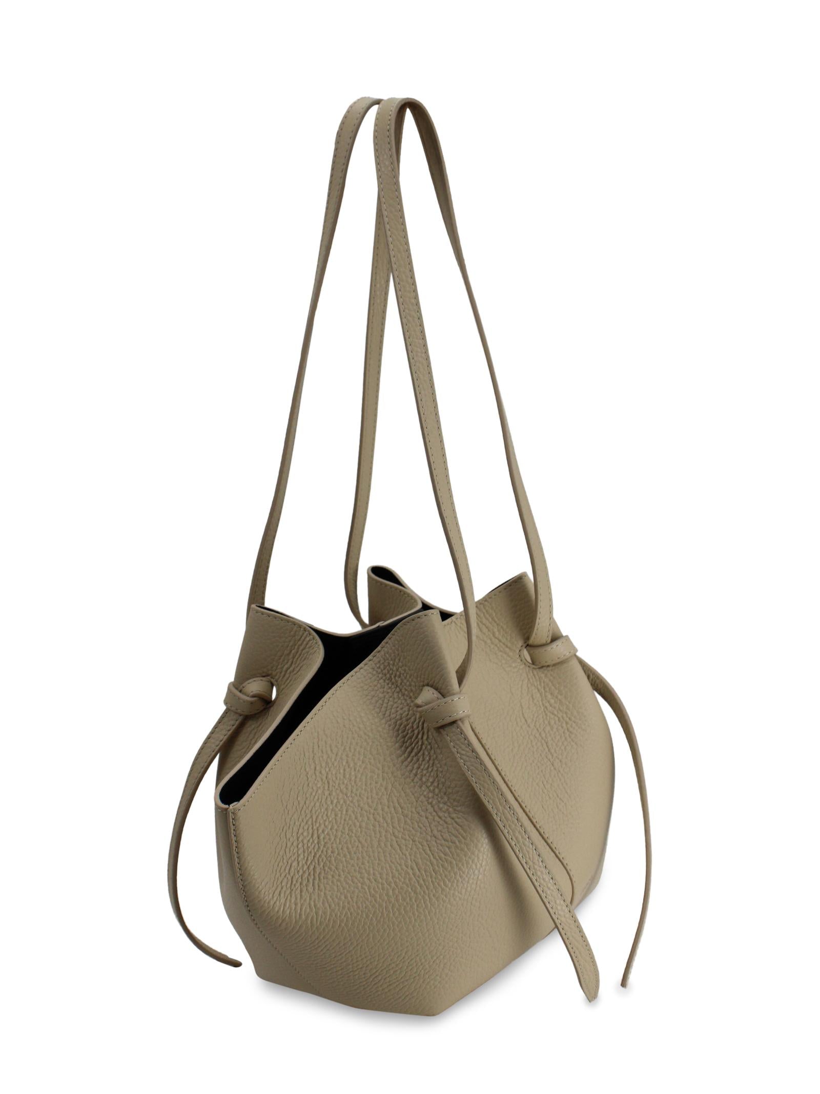 Borsa a Spalla "Mochi" Beige con Coulisse Yuzefi MOCHI  
