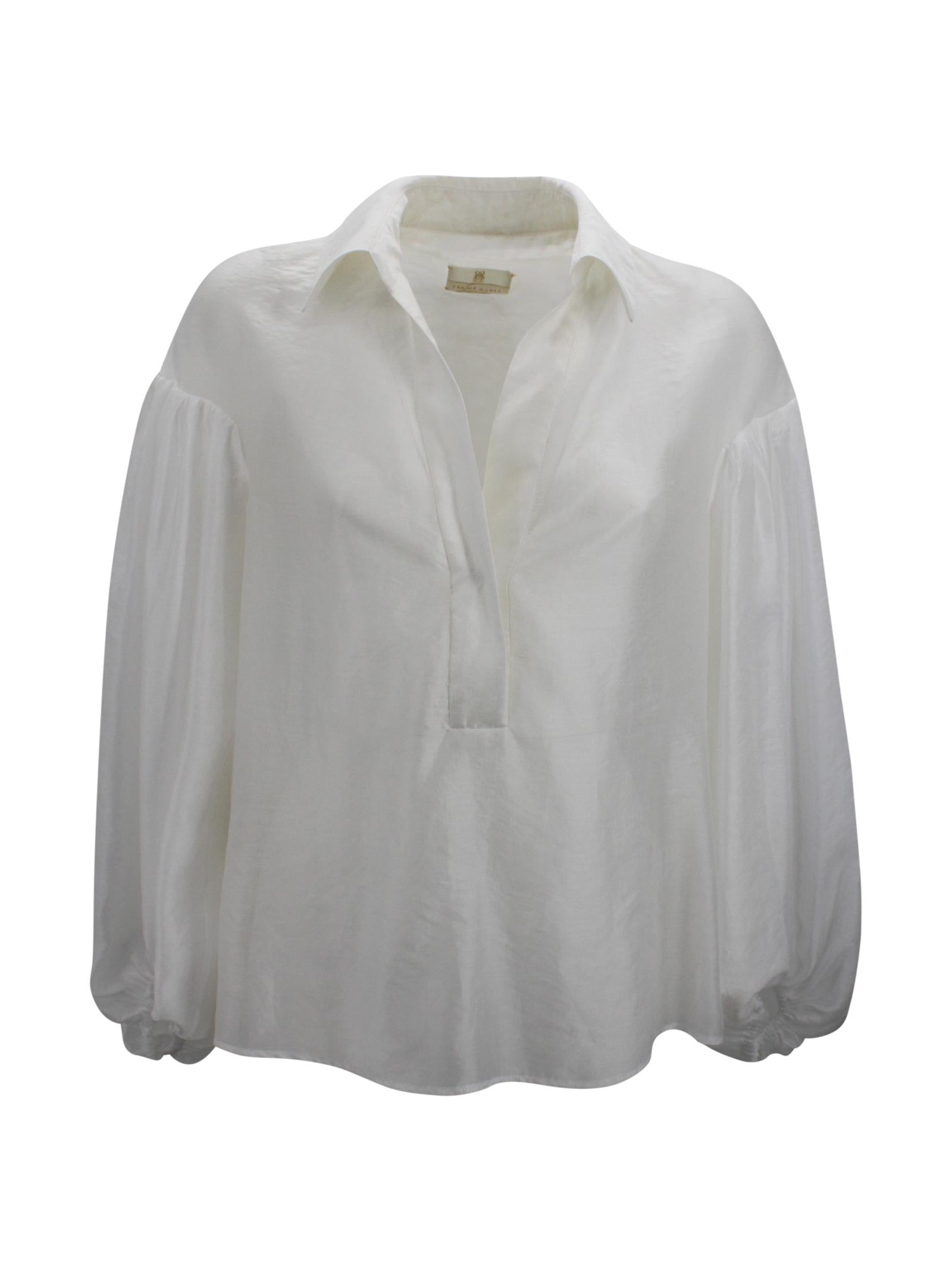 Camicia in seta con maniche oversize Trame Auree MIRTA P044U100 