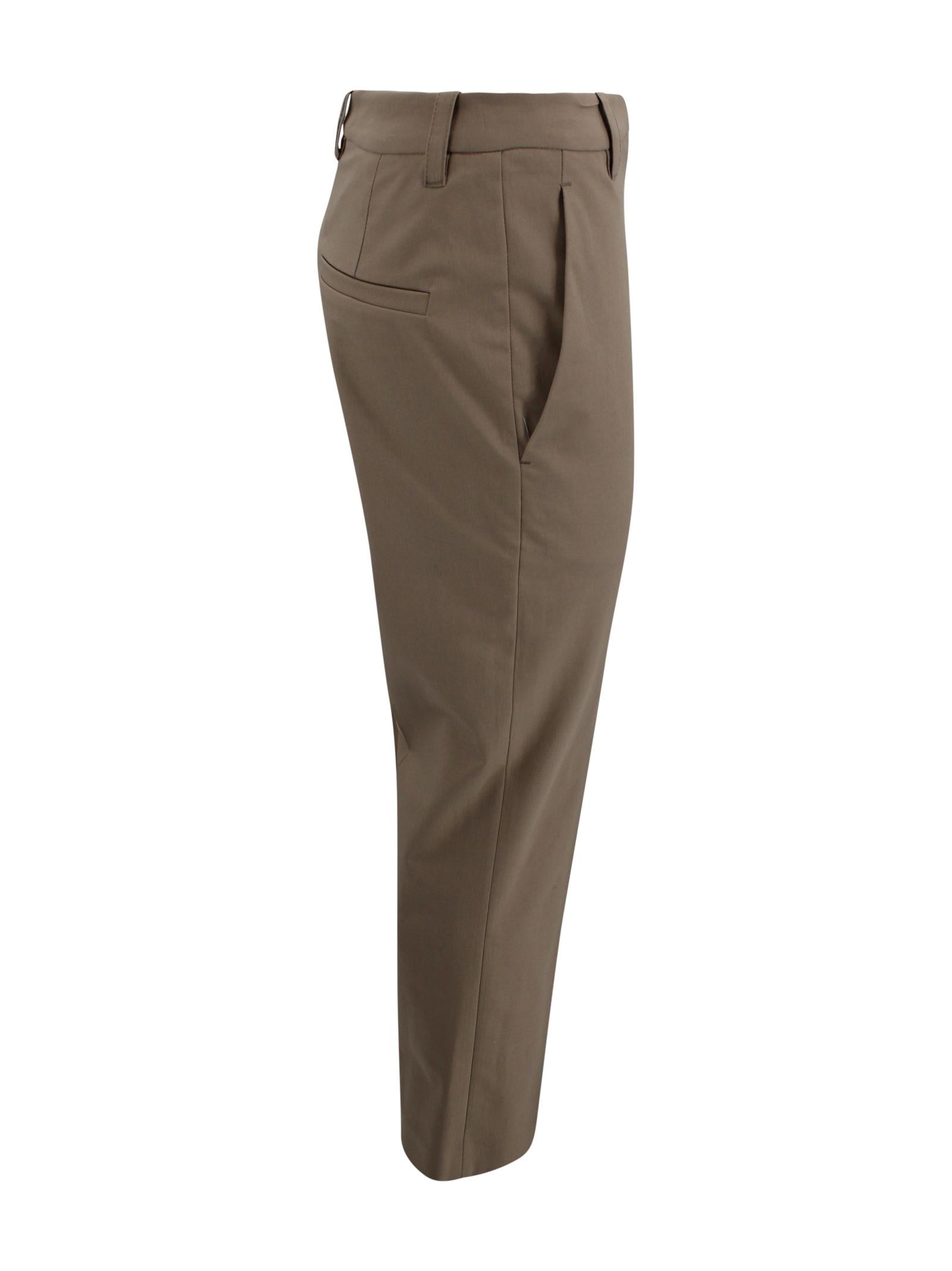 Pantaloni crop a vita media Brunello Cucinelli M0F70P9169 C9325 