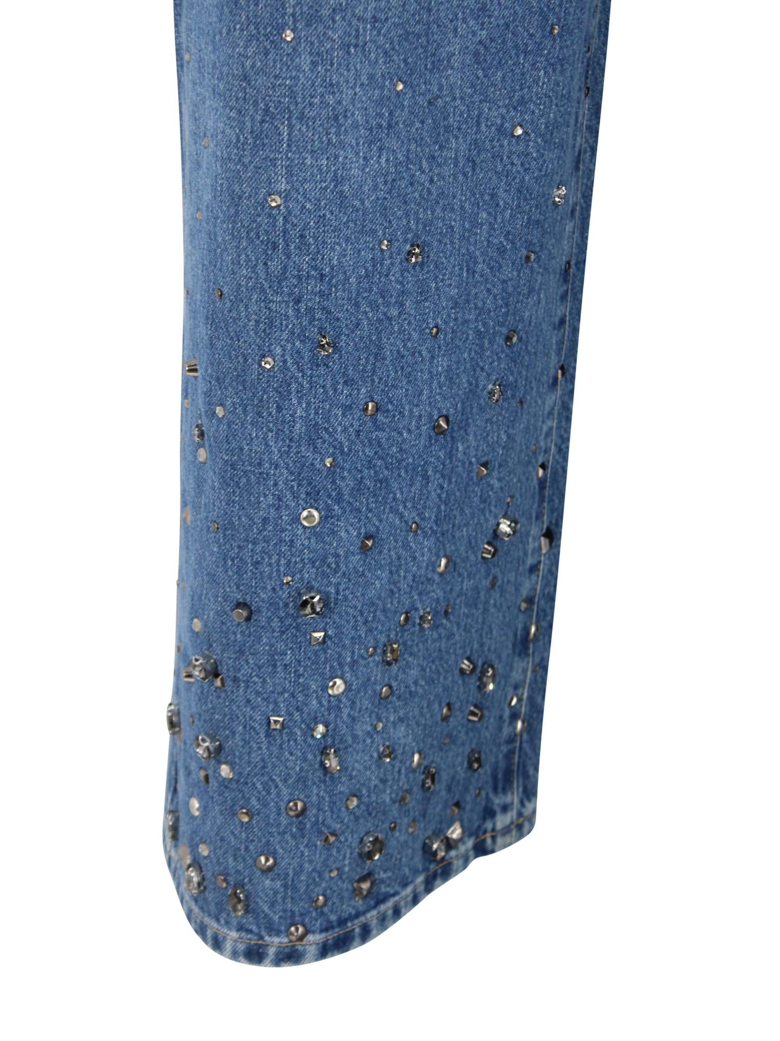 Slouchy Wide Tailorless Dance With Crystals & Studs 7 FOR ALL MANKIND 7U8FCE52 U71ZB 
