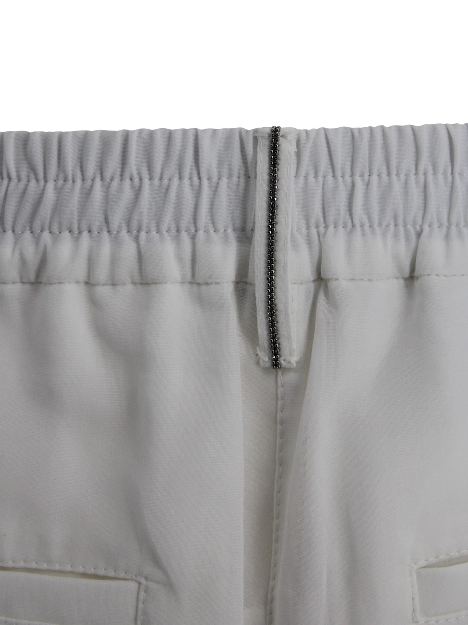 Pantaloni wide leg con dettaglio monile Brunello Cucinelli M0F91P9174 C100 