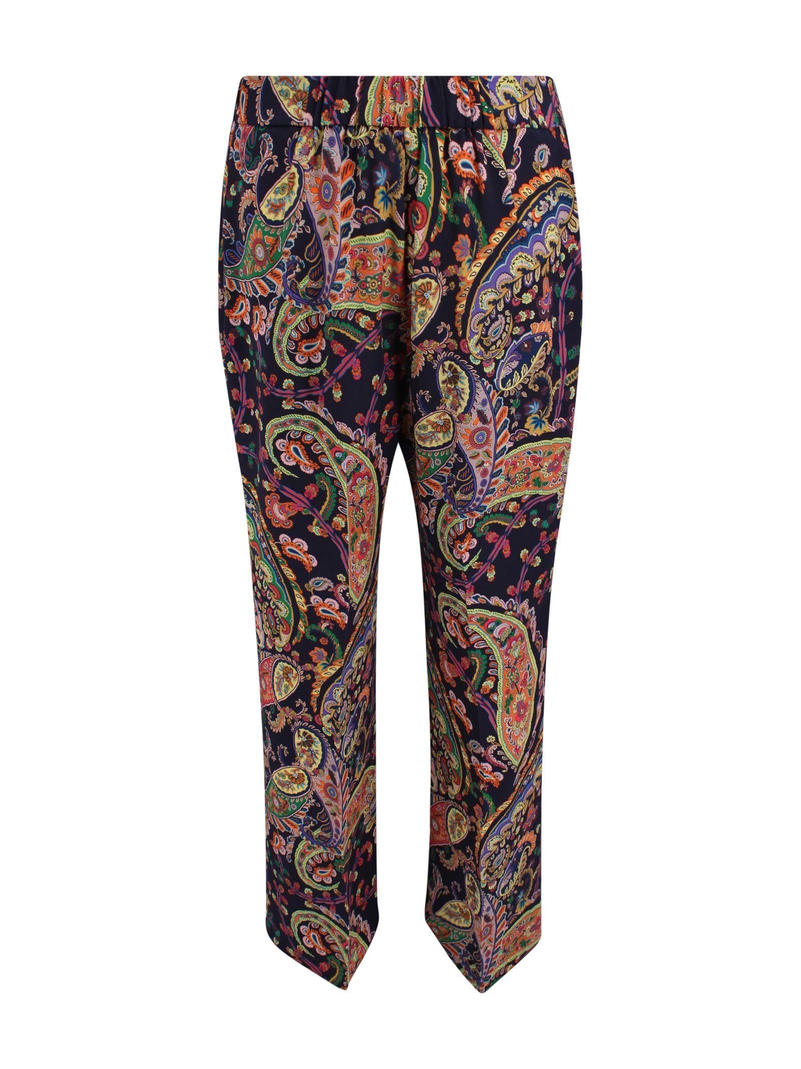 Pantaloni Svasati a Fiori Etro Milano WREA0069 99SASU8X0884 