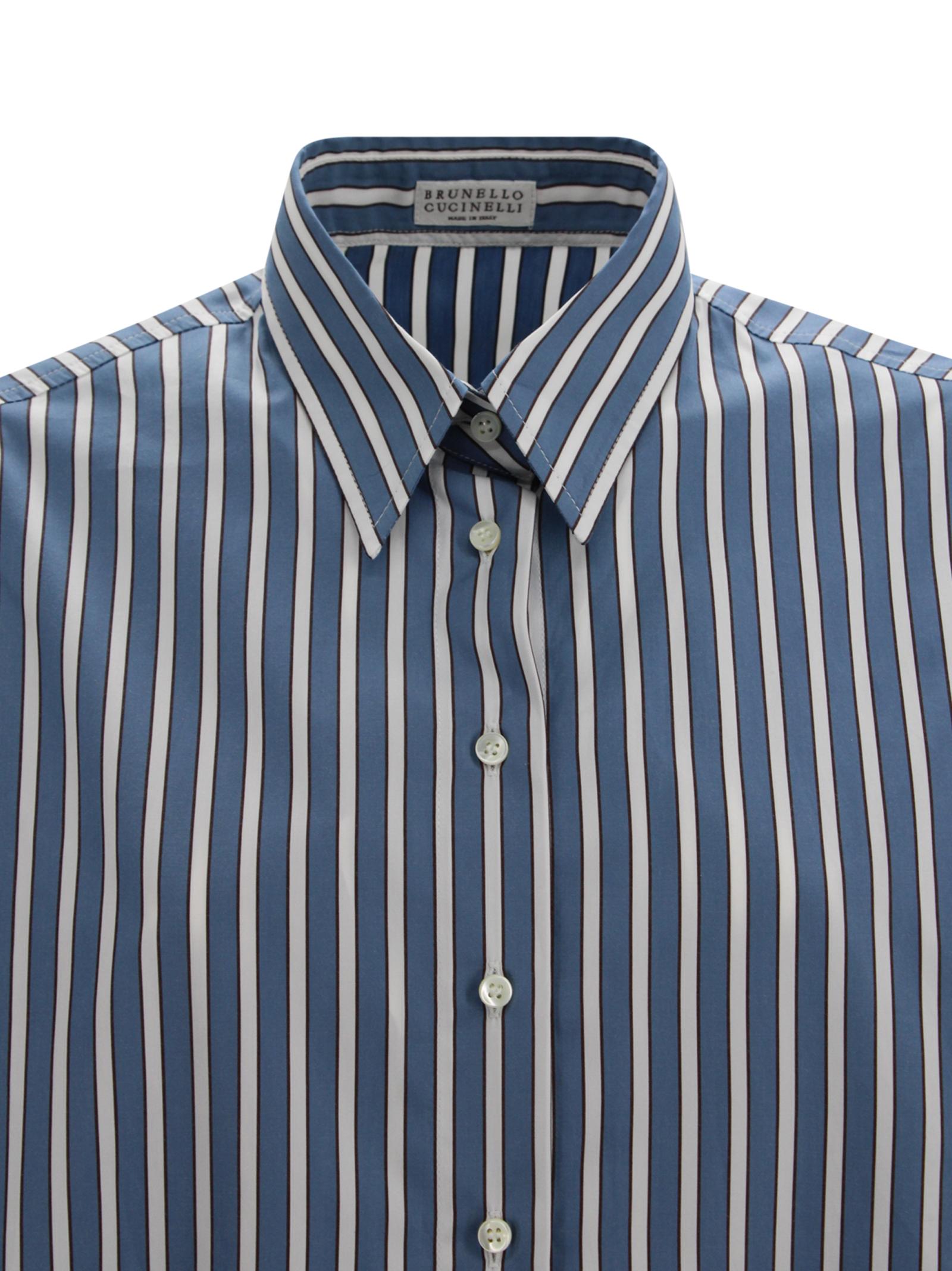 Camicia a righe Brunello Cucinelli MH749MX716 C001 