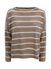 Maglia a righe con scollo a barchetta