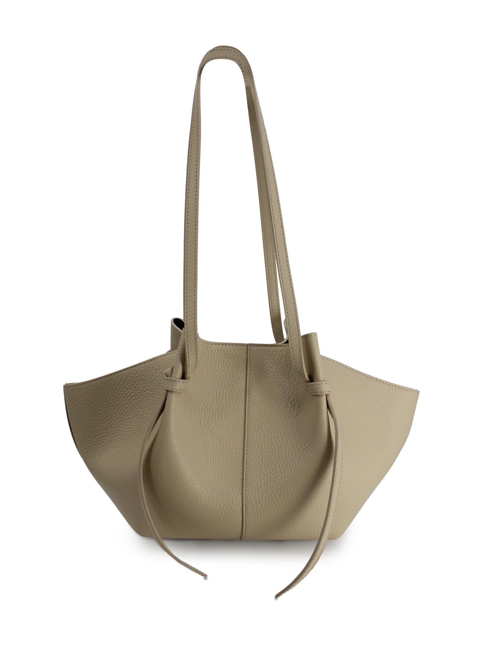 Borsa a Spalla "Mochi" Beige con Coulisse Yuzefi MOCHI  