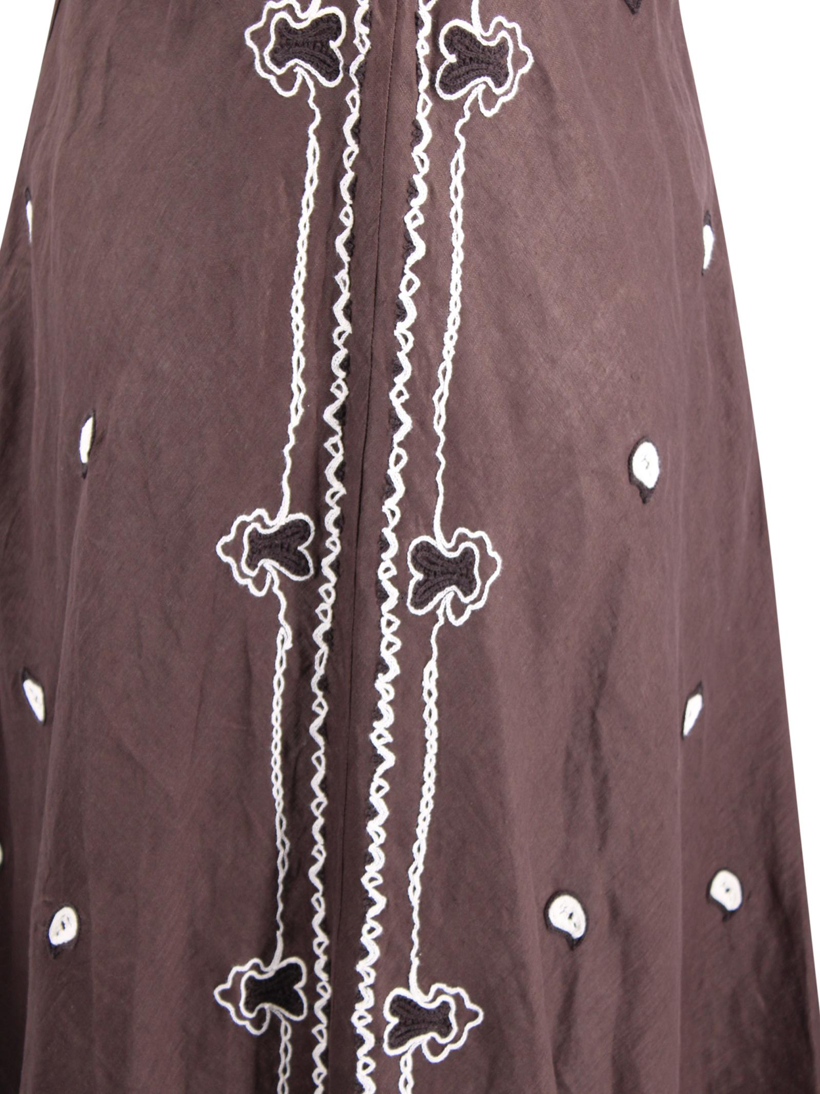 Abito midi in lino con ricami P.A.R.O.S.H. D722502R 086 