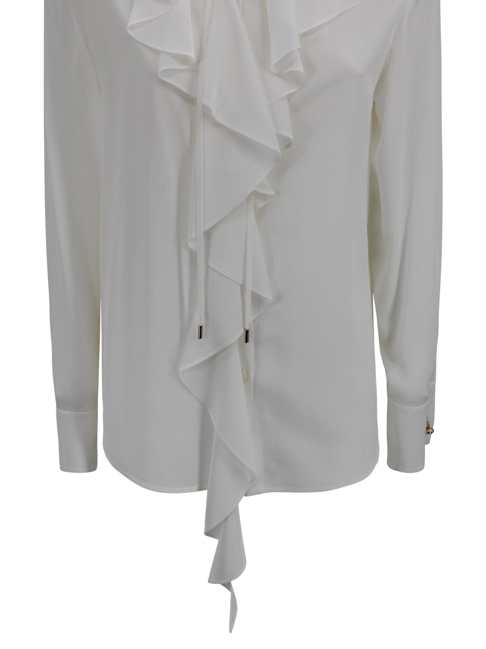 Blusa in seta Mstepica con dettagli a balze Max Mara Studio 2616111031600 008 