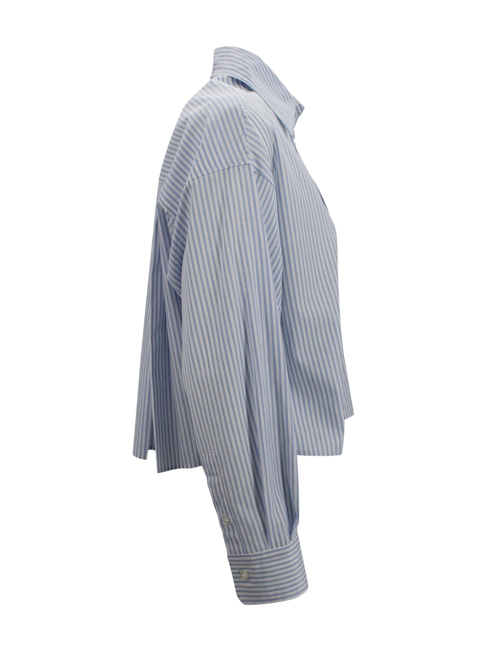Camicia oversize cropped con retro plissettato Max Mara Weekend 2615111091600 034 