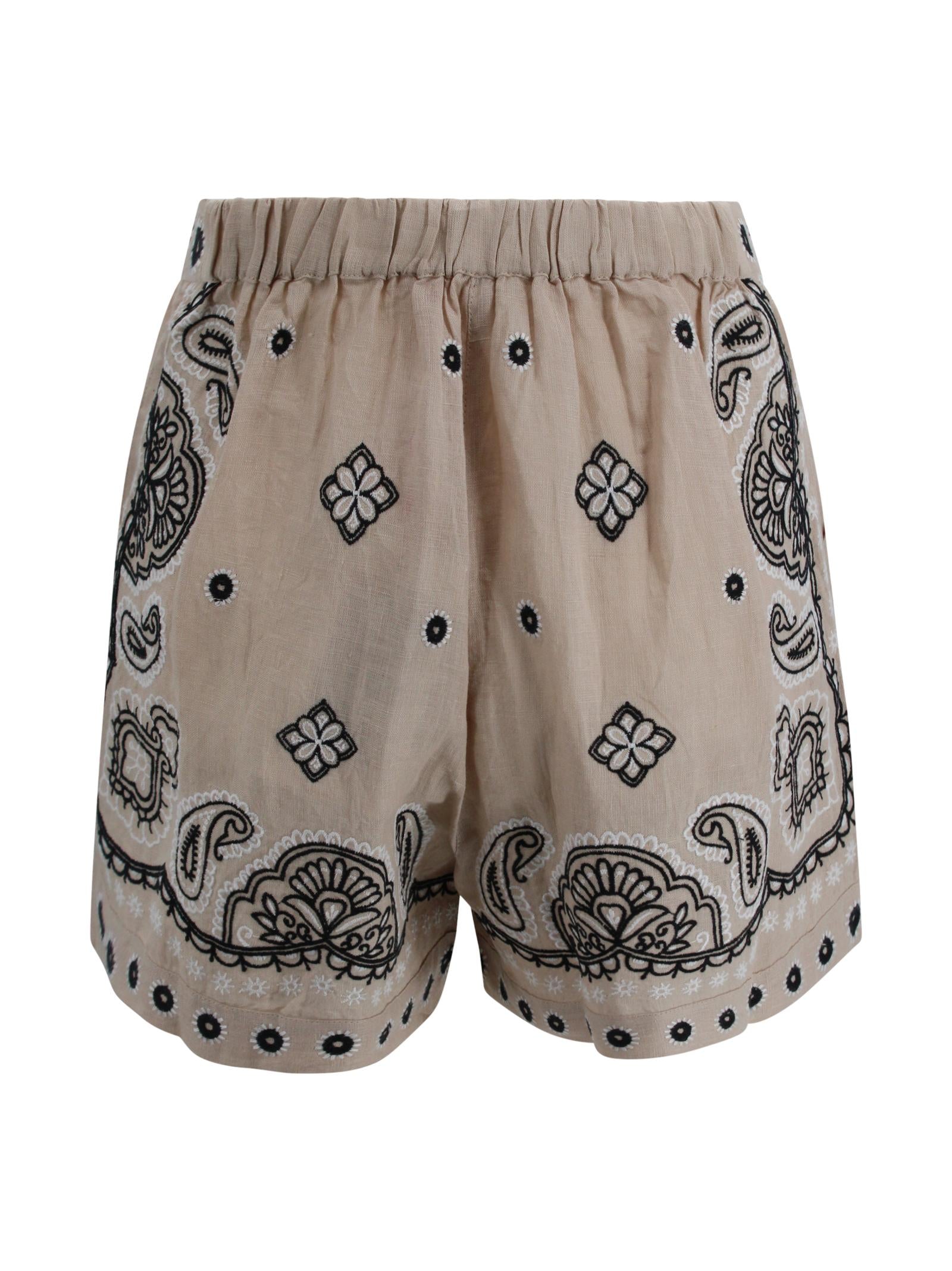 Short Ricamati in Lino e Cotone Luxi of sea BL23  