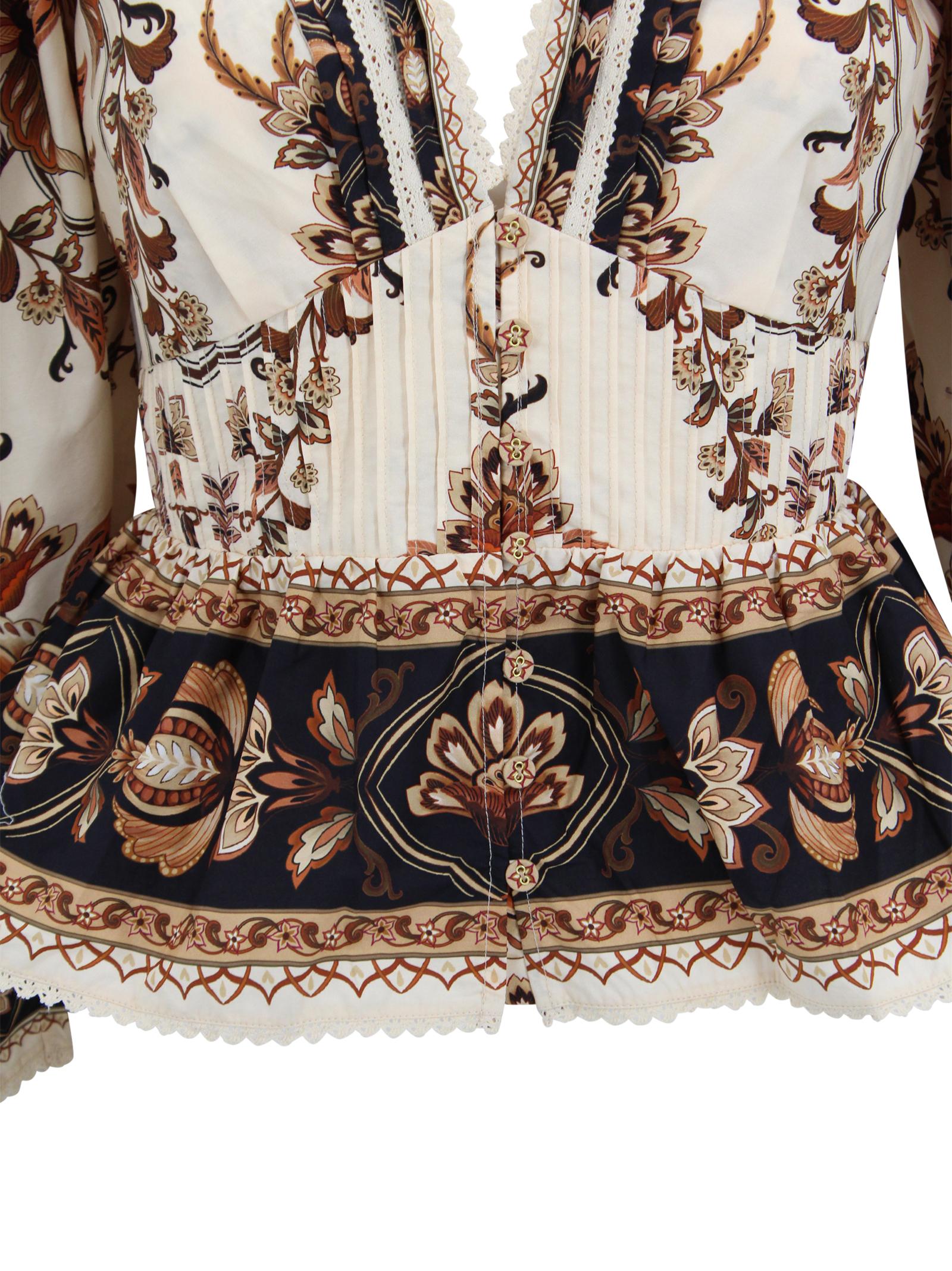 Camicia floreale con dettagli in pizzo Farm Rio 344141 26069 