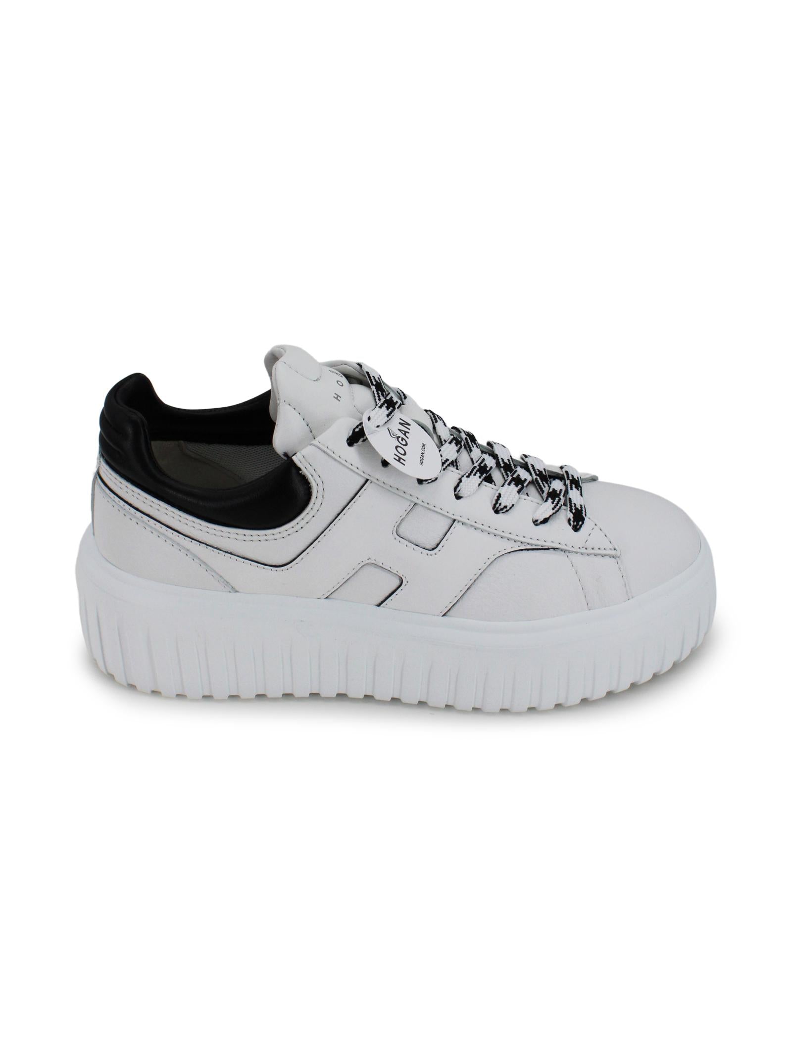 Sneakers in pelle con suola plateau HOGAN HXW6450FE93UY80001 B001 