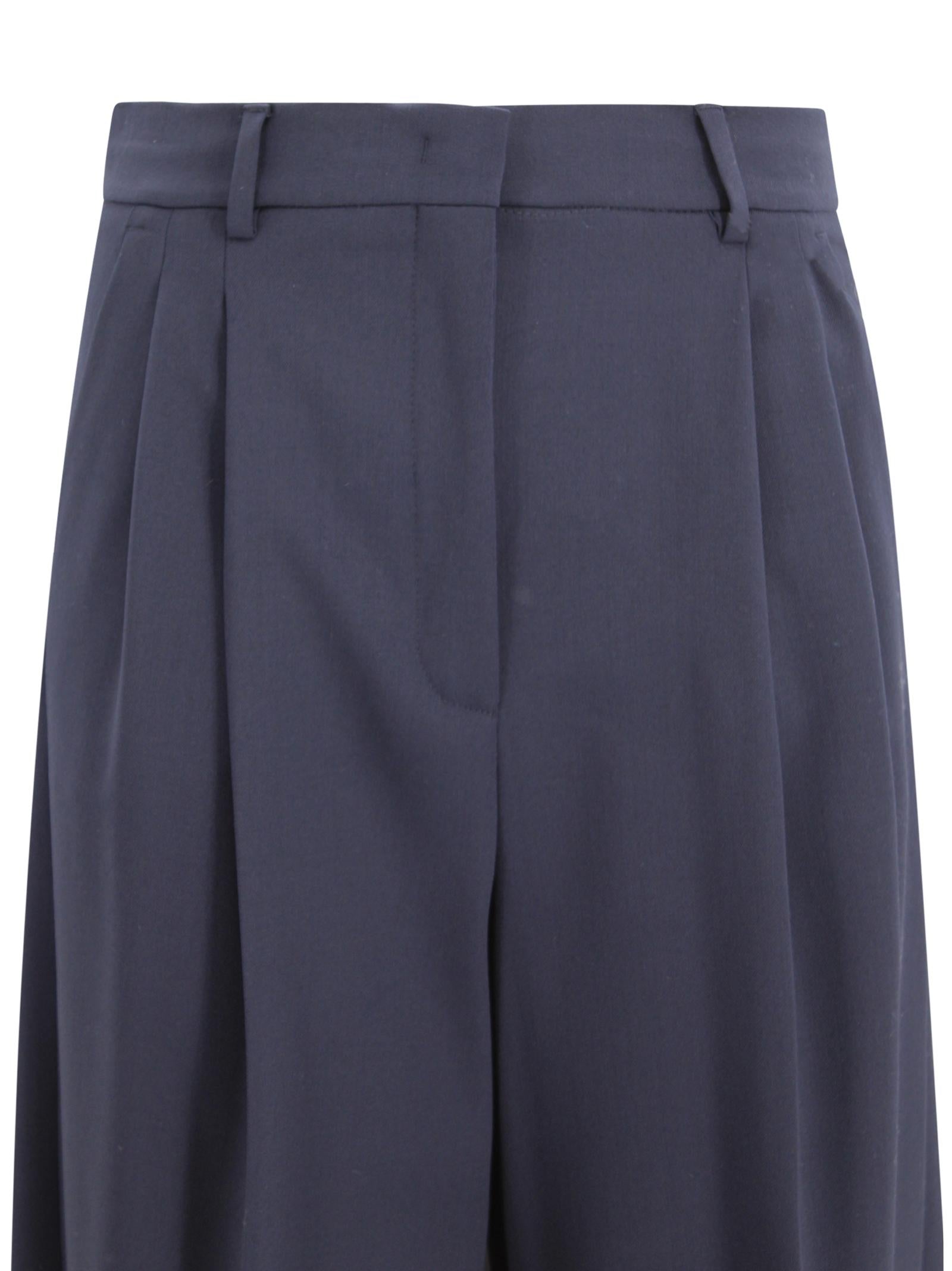 Pantalone palazzo in lana stretch Max Mara Weekend 2615131061600 001 