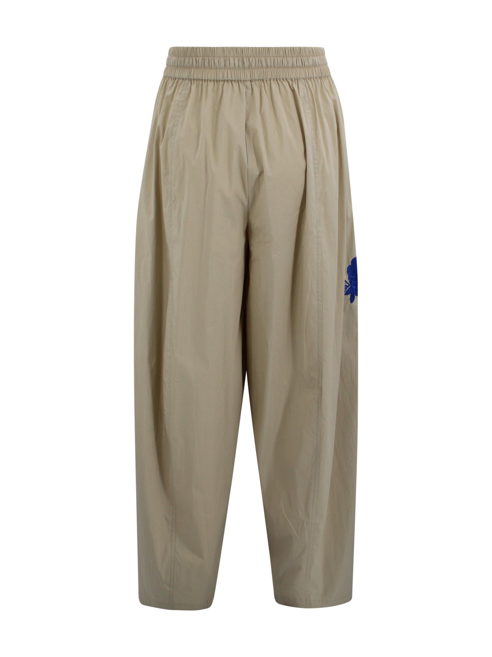 Pantalone leggero a gamba ampia con ricamo P.A.R.O.S.H. D230767R 004 