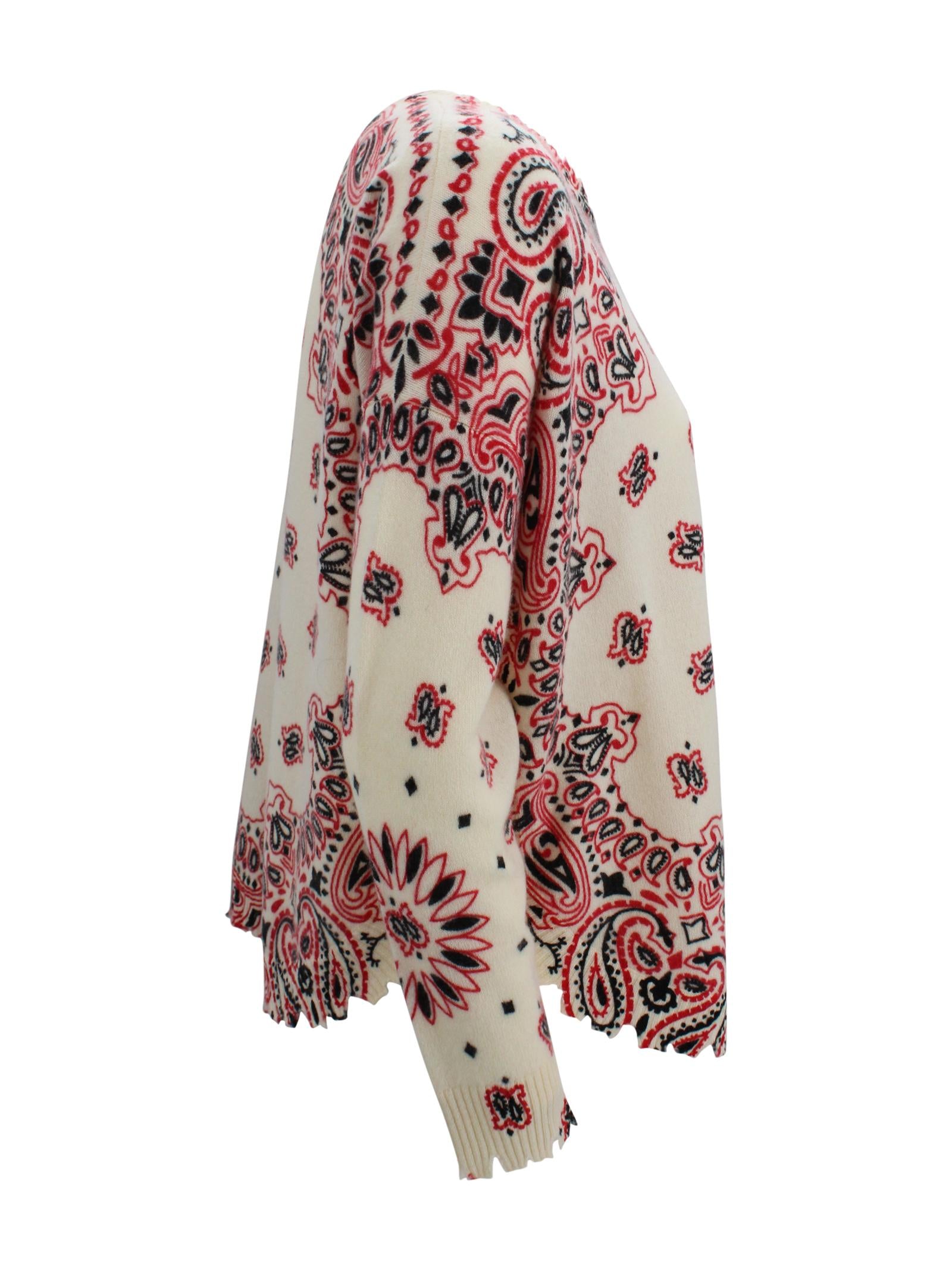 Maglia in cashmere con stampa Kujten F3221 2512 