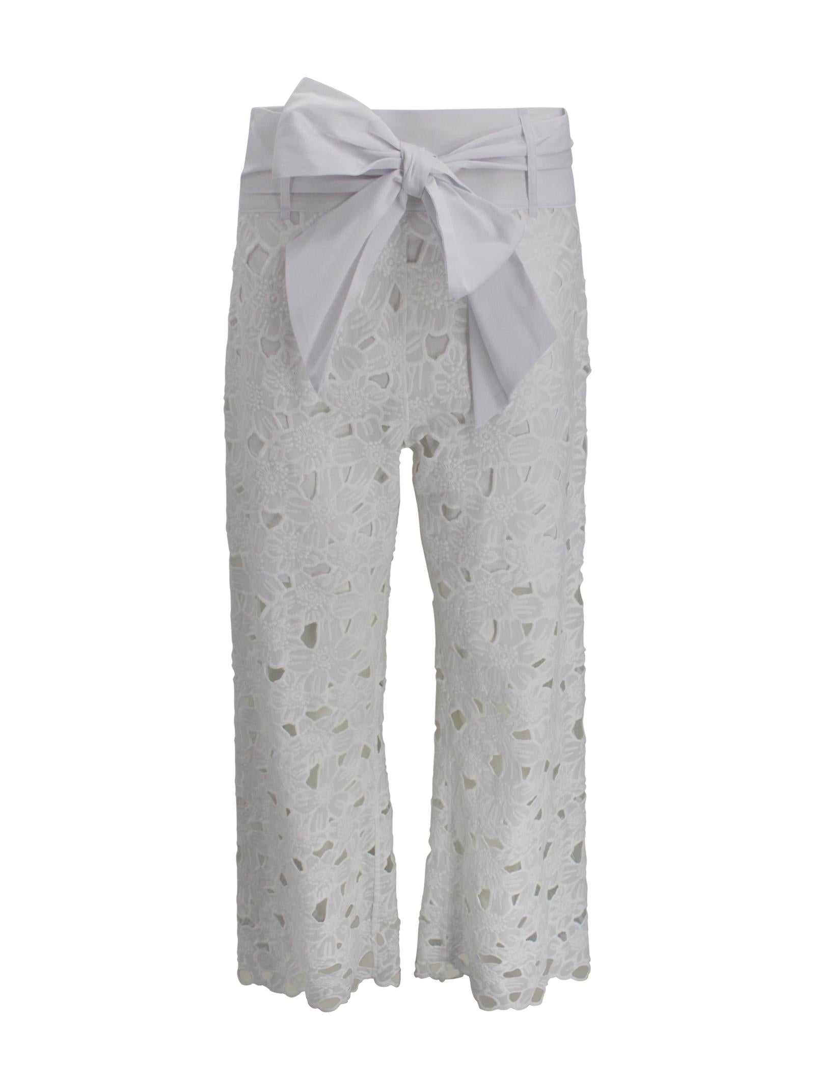 Pantaloni in cotone sangallo con cintura D. Exterior 62831 01 