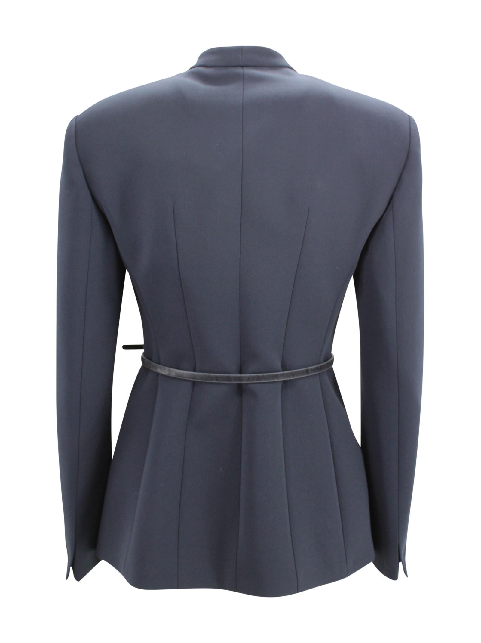 Giacca doppiopetto sagomata con cintura Max Mara Studio 2616041035600 005 