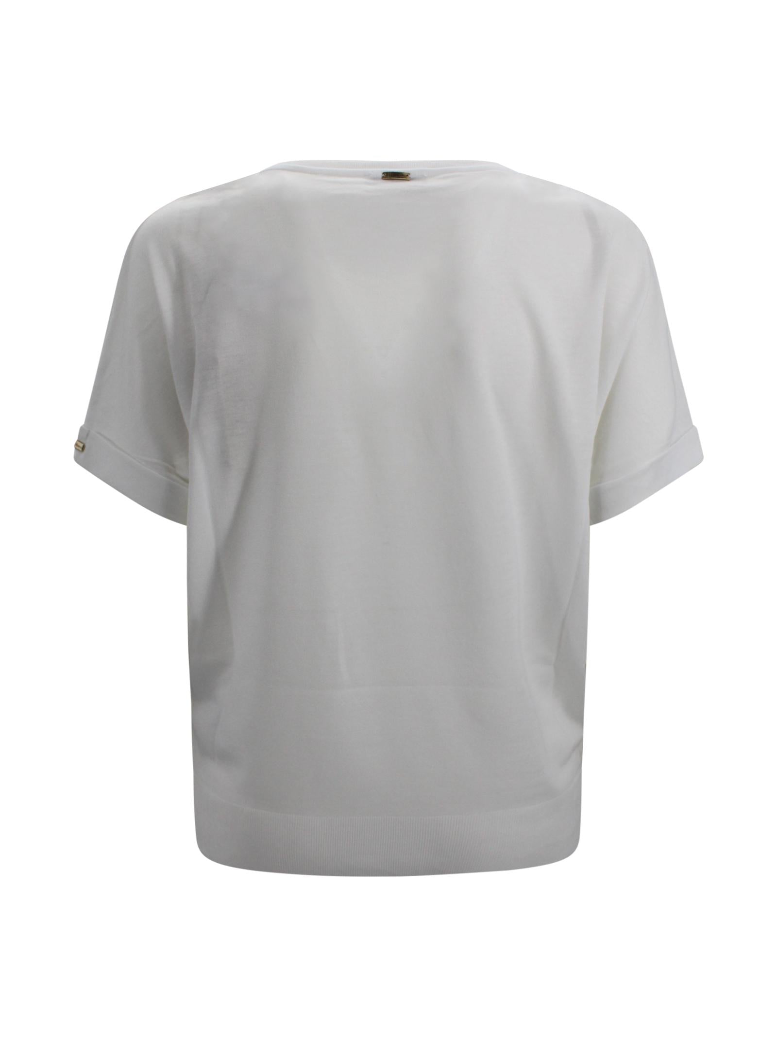 T-shirt bianca a maniche corte Herno JG000312D 520561000 