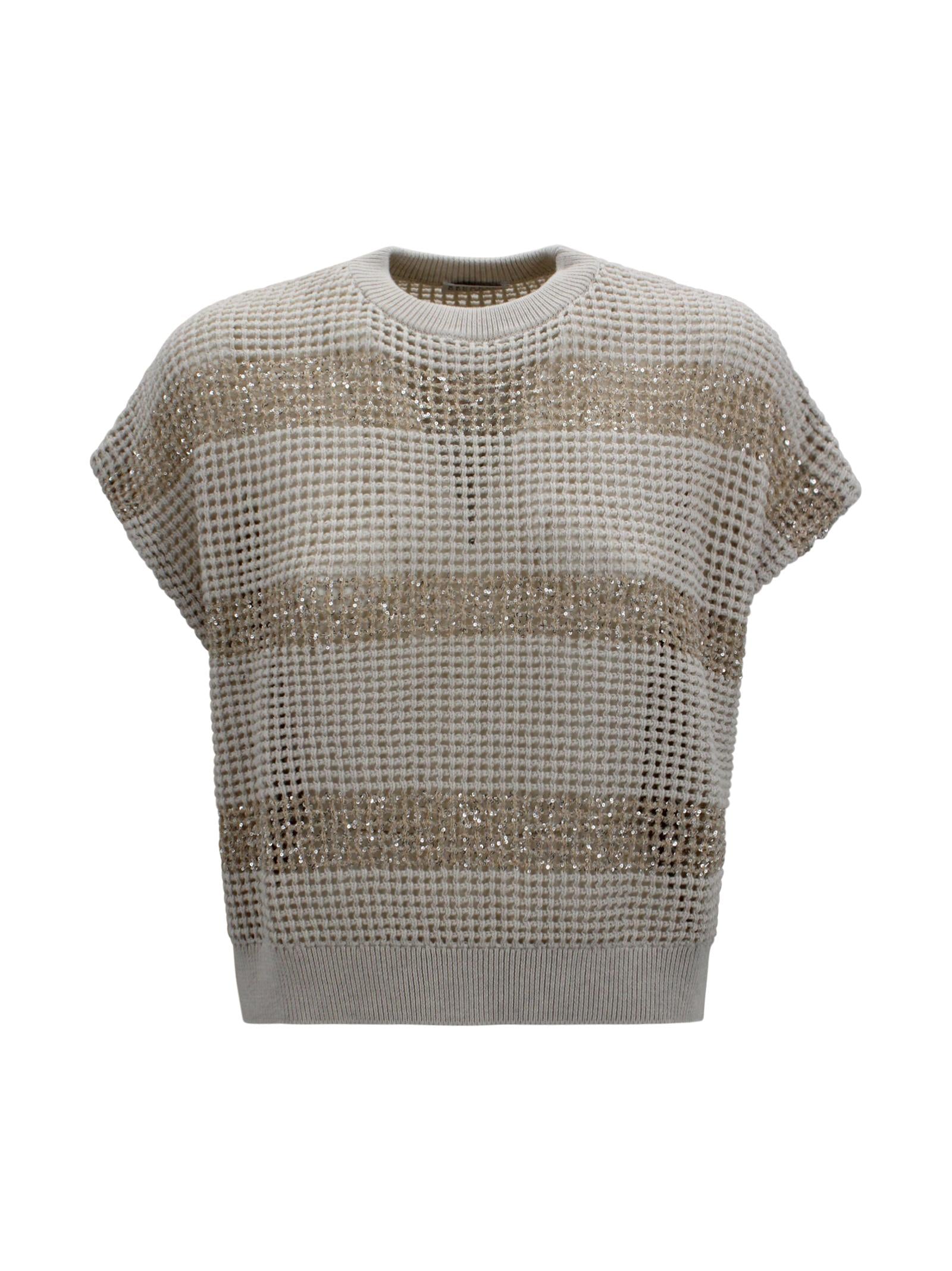 Top in maglia con motivo a righe Brunello Cucinelli M58772820 CLH85 