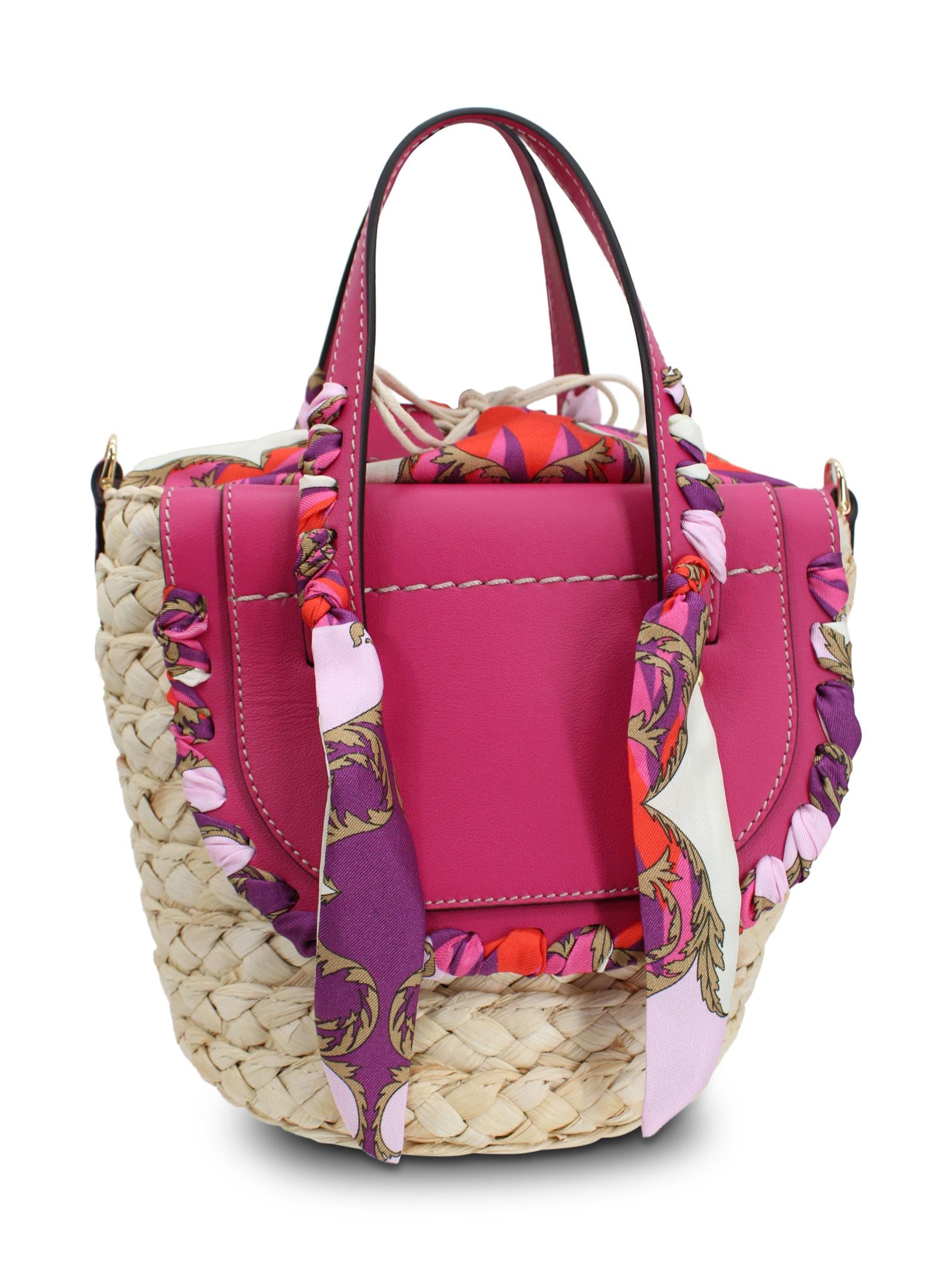 Borsa a secchiello con base intrecciata Cuba Lab HABANERA SILKKALEIDOS 