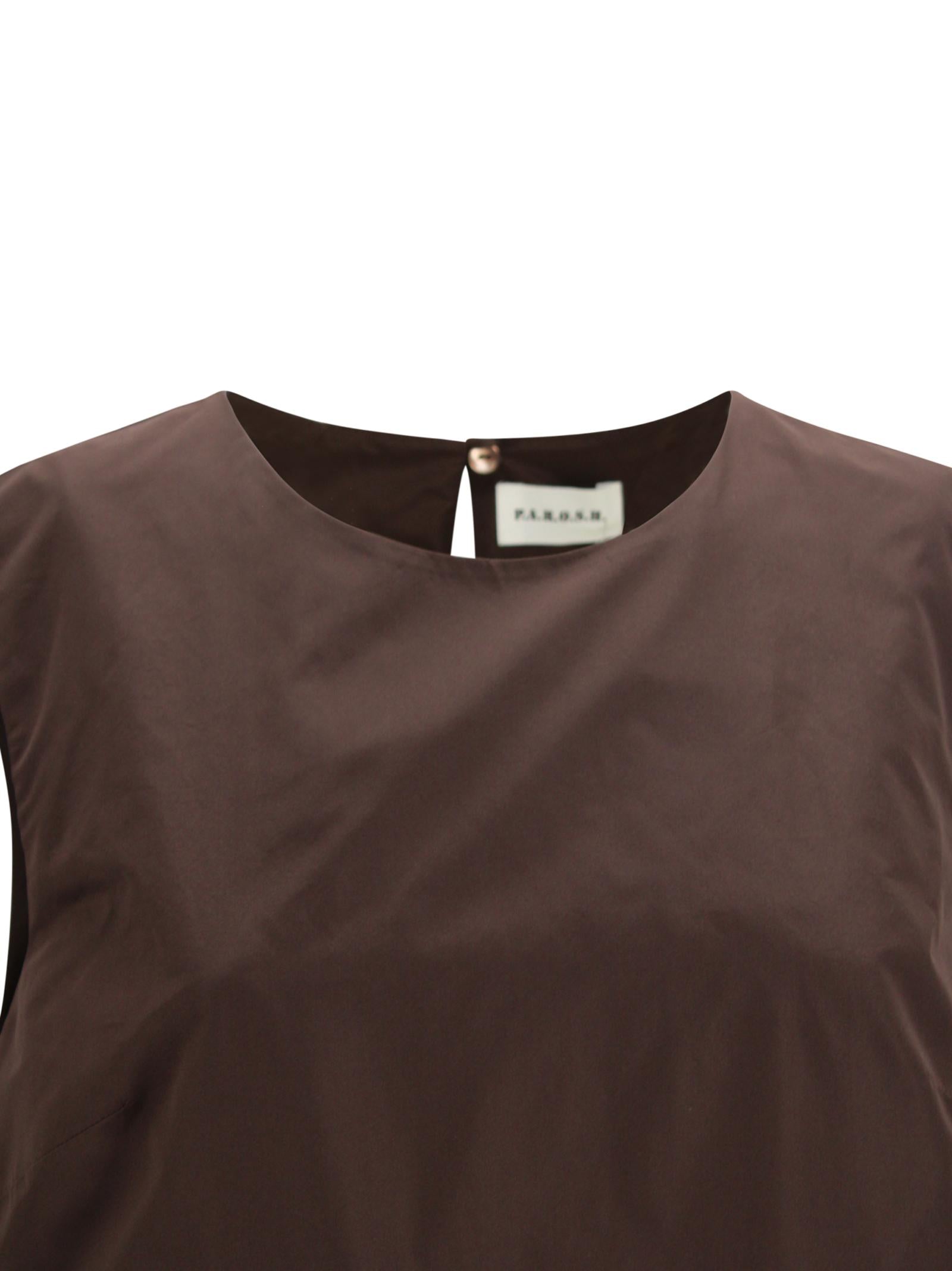 Blusa in taffetà senza maniche P.A.R.O.S.H. D313074 008 
