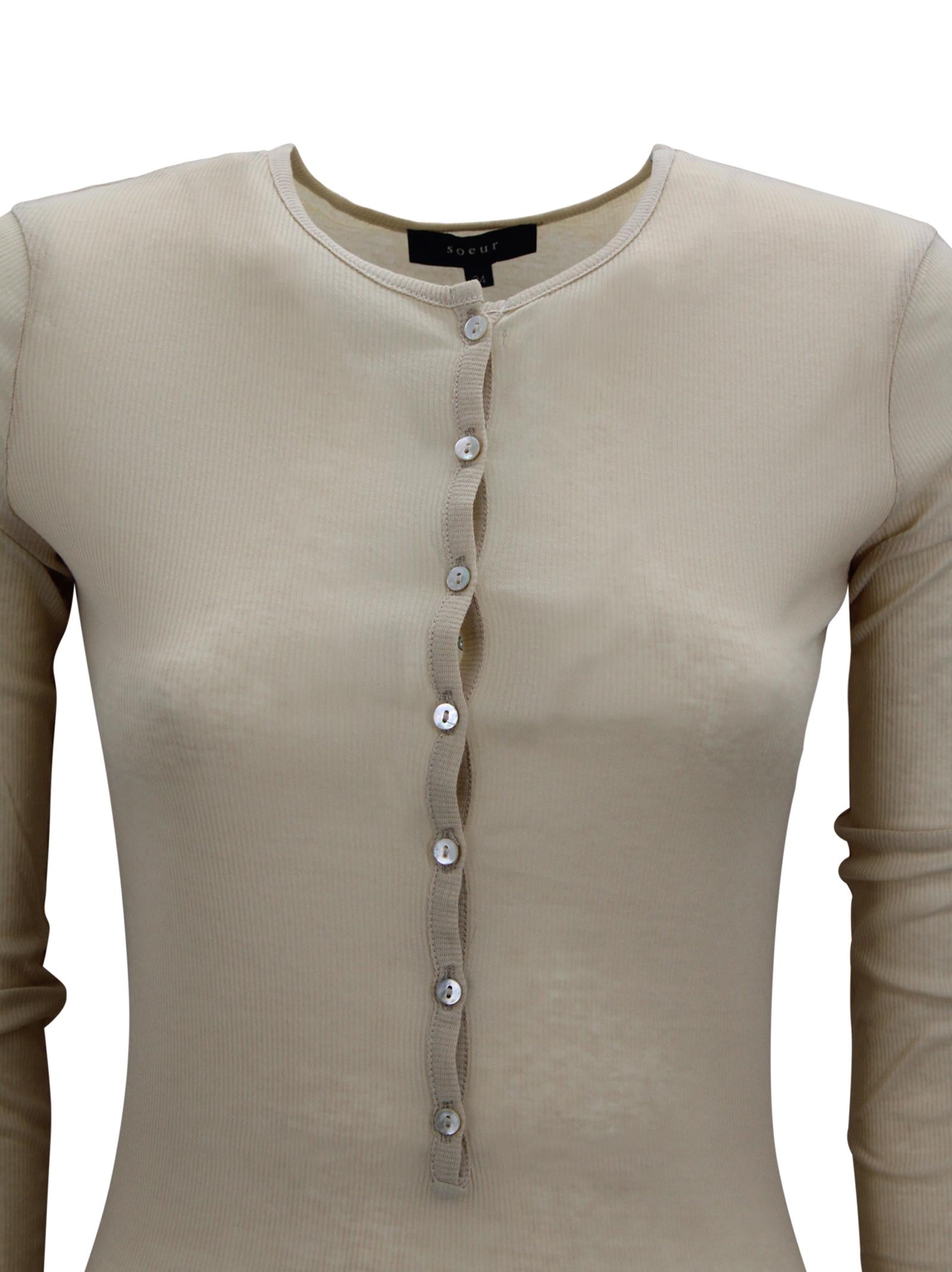 T-shirt a maniche lunghe Isabella di Soeur SOEUR TSH0609ISABELLA ECR0126S 