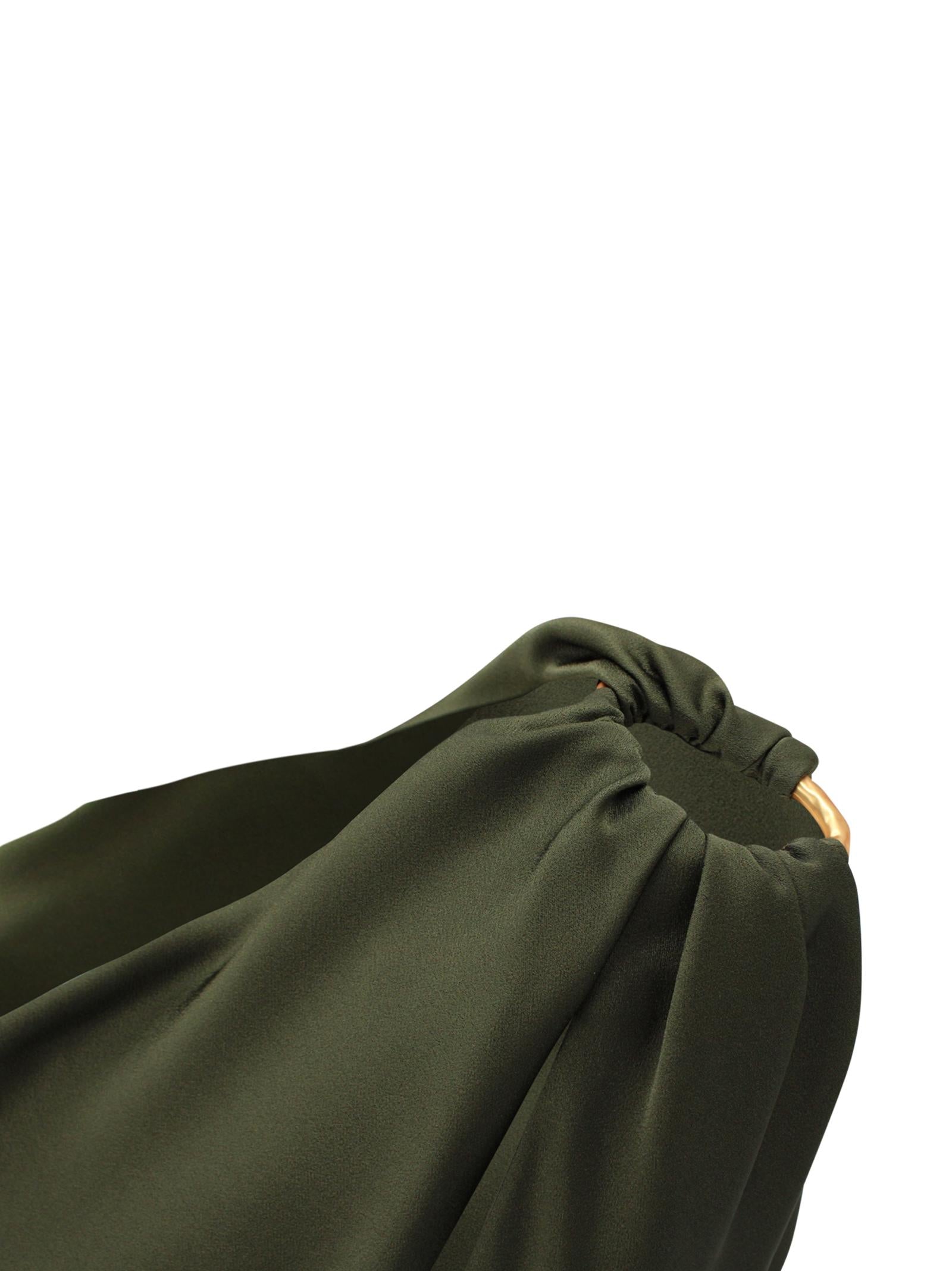 Abito lungo monospalla in raso lucido Max Mara Studio 2616221033600 003 