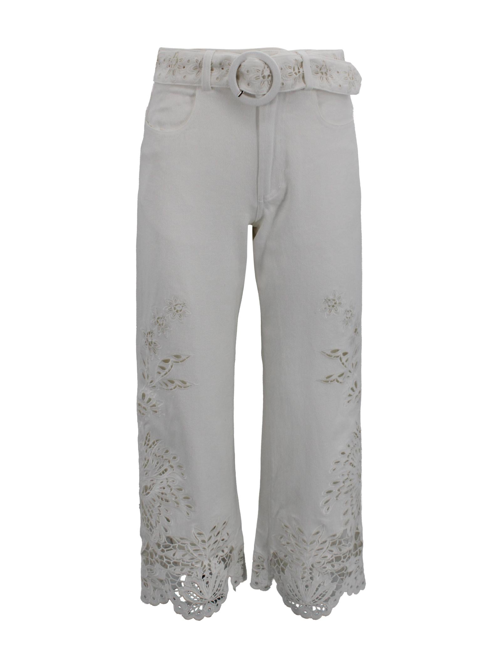 Pantaloni Boho Beauty Richelieu ricamati Farm Rio 349731 L0025 