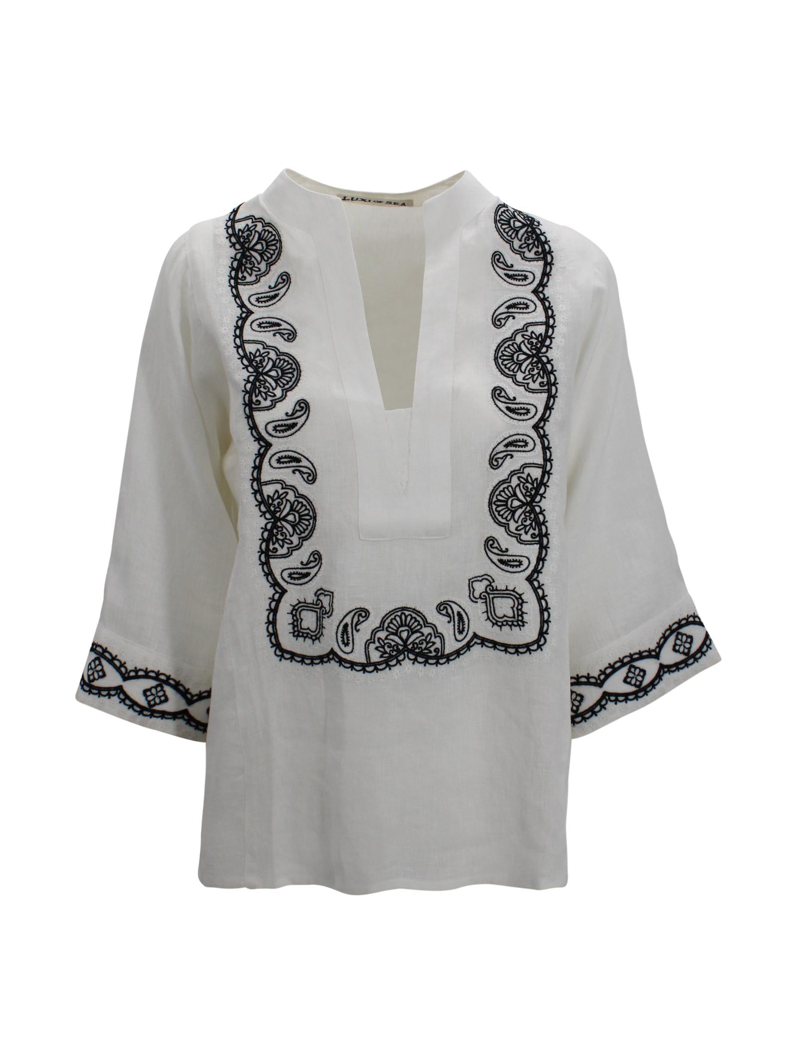 Linen Top Luxi of sea TRL02 02 