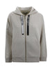 Felpa con cappuccio e nastri logo jacquard
