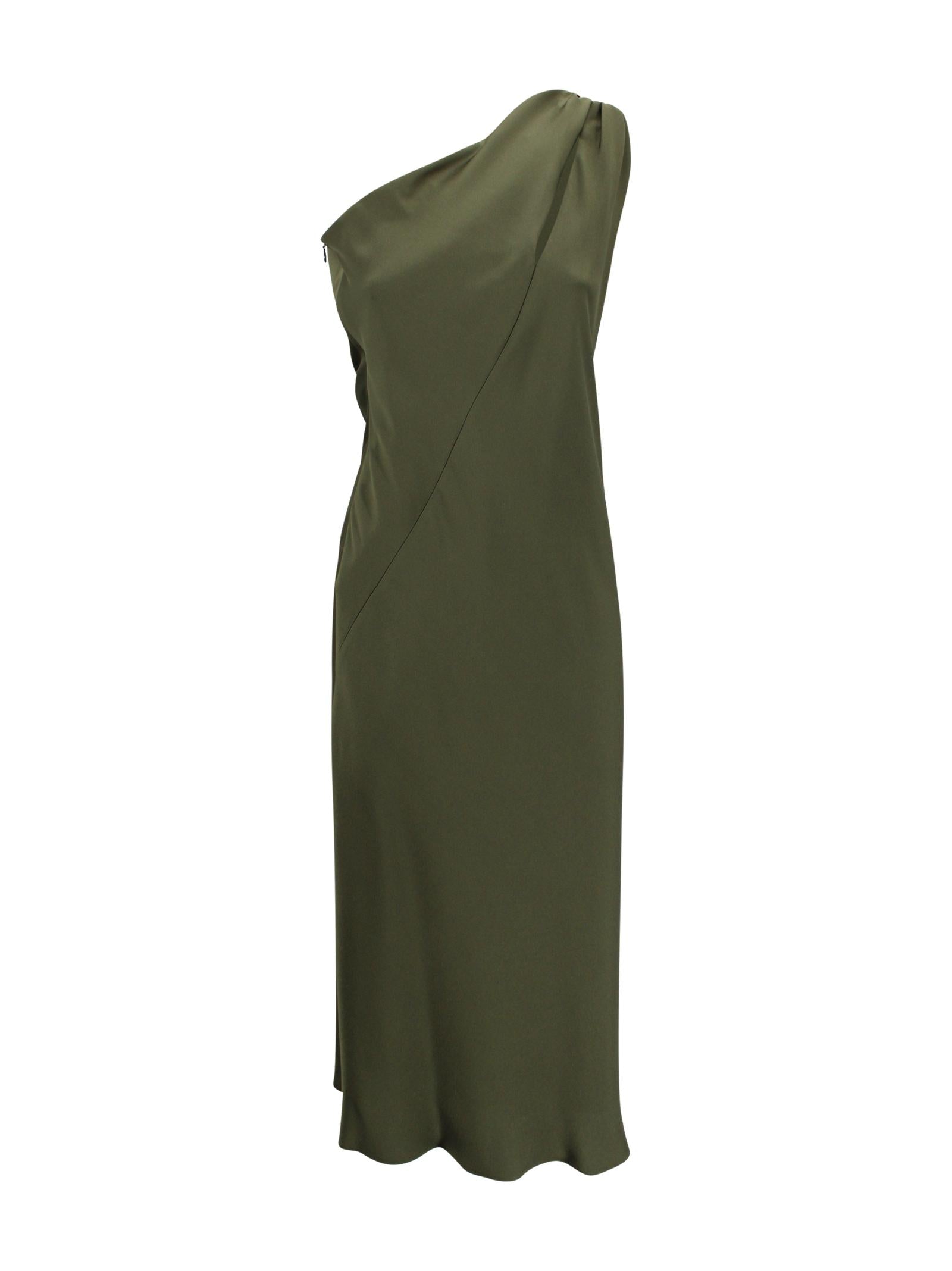 Abito lungo monospalla in raso lucido Max Mara Studio 2616221033600 003 