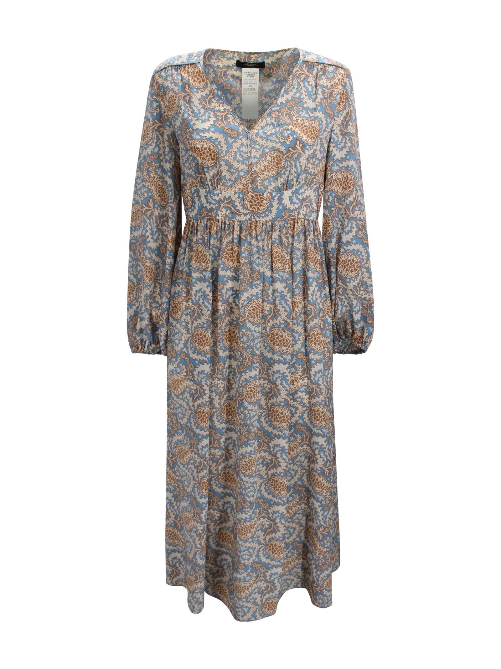 Abito lungo in crêpe de Chine di seta Max Mara Weekend 2615221162600 011 