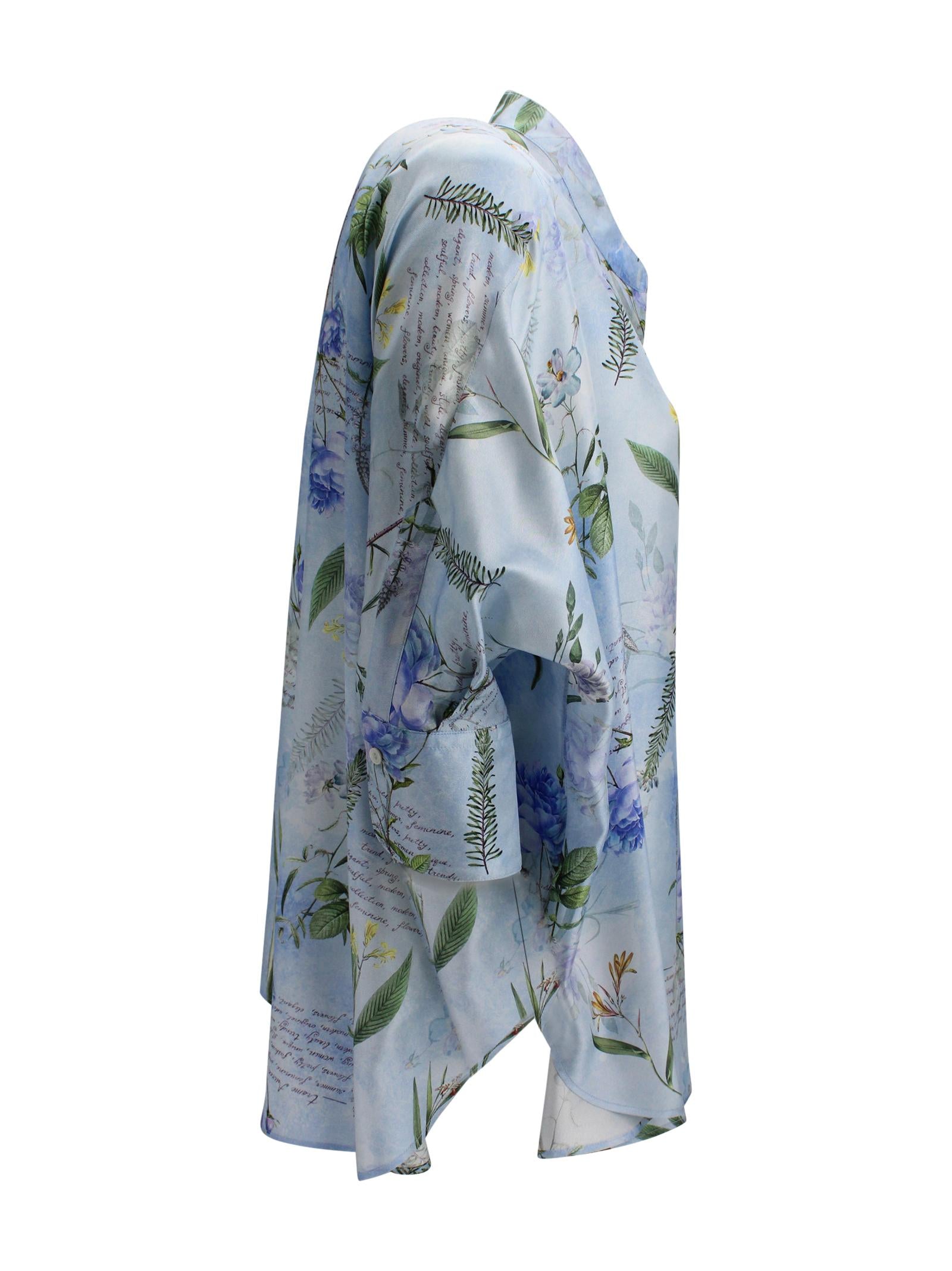 Camicia in seta con colletto coreana Trame Auree MARISOL P050F300 