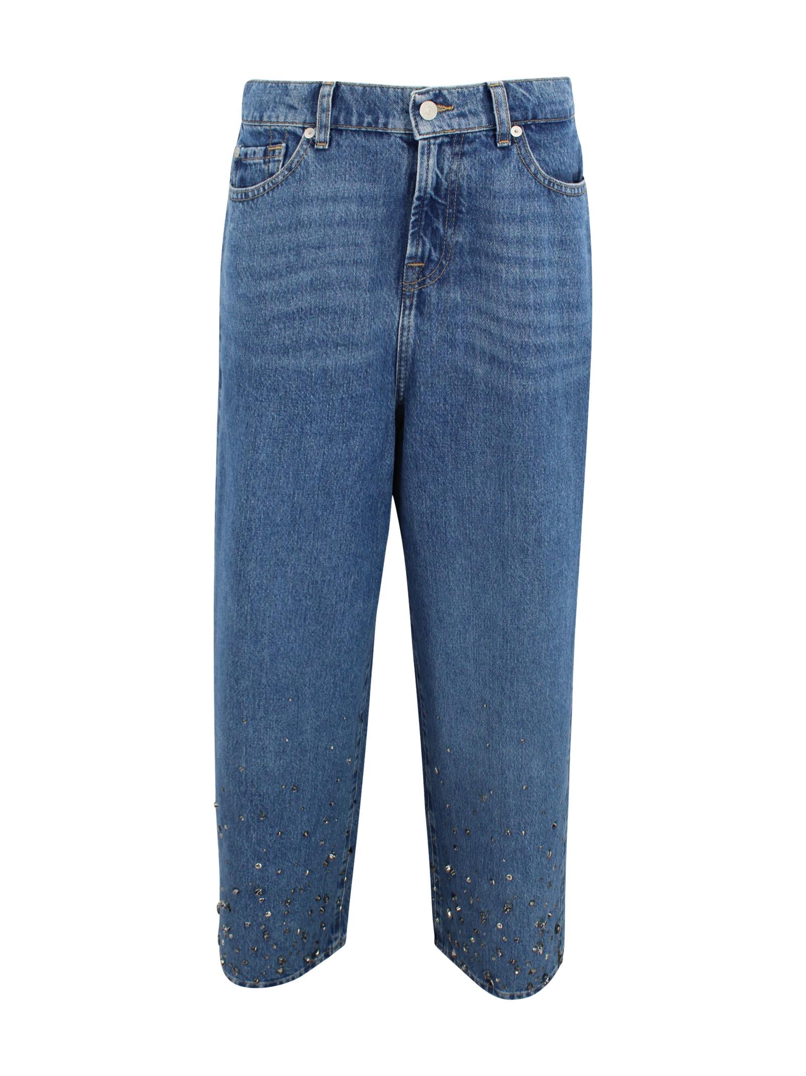 Slouchy Wide Tailorless Dance With Crystals & Studs 7 FOR ALL MANKIND 7U8FCE52 U71ZB 