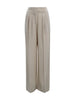 Wide Leg Pants in Flamed Viscose