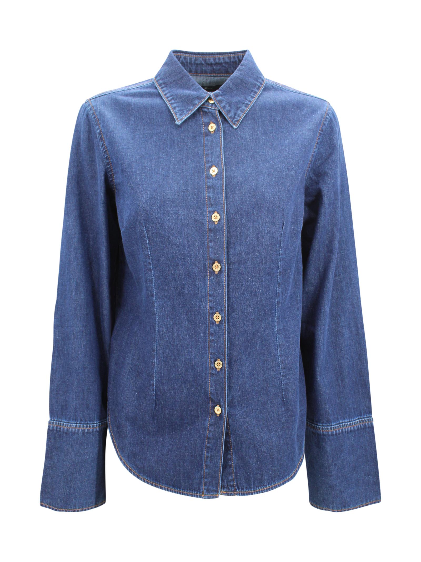 Camicia Shiry Indigo Soul in denim 7 FOR ALL MANKIND 7U5D0D16 U71ZB 