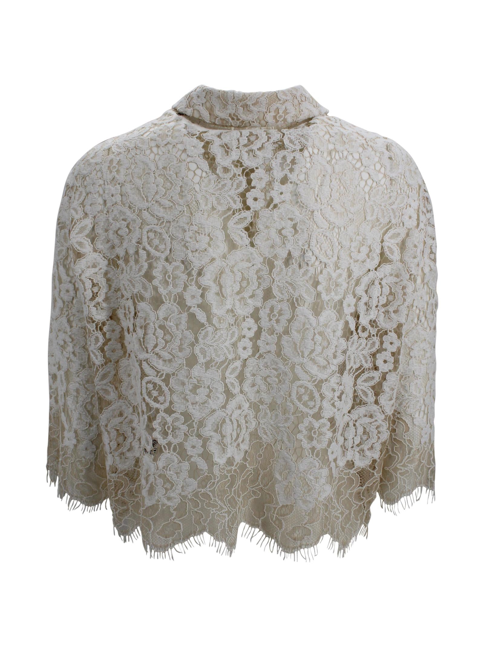 Camicia a maniche corte in pizzo D. Exterior 62808 03 