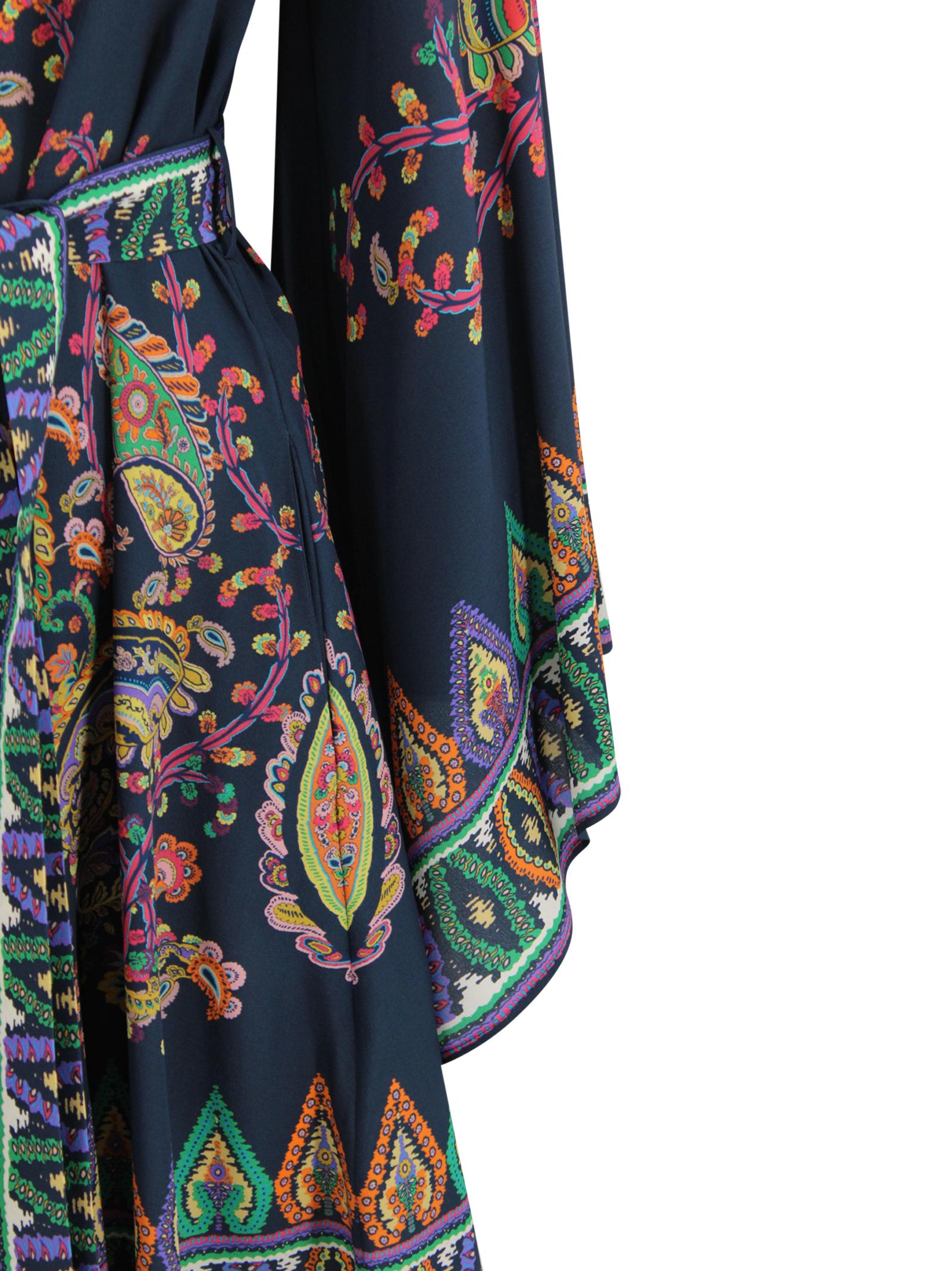 Abito con Stampa Paisley e Scollo a V Etro Milano WRHA0523 AKG15X0883 