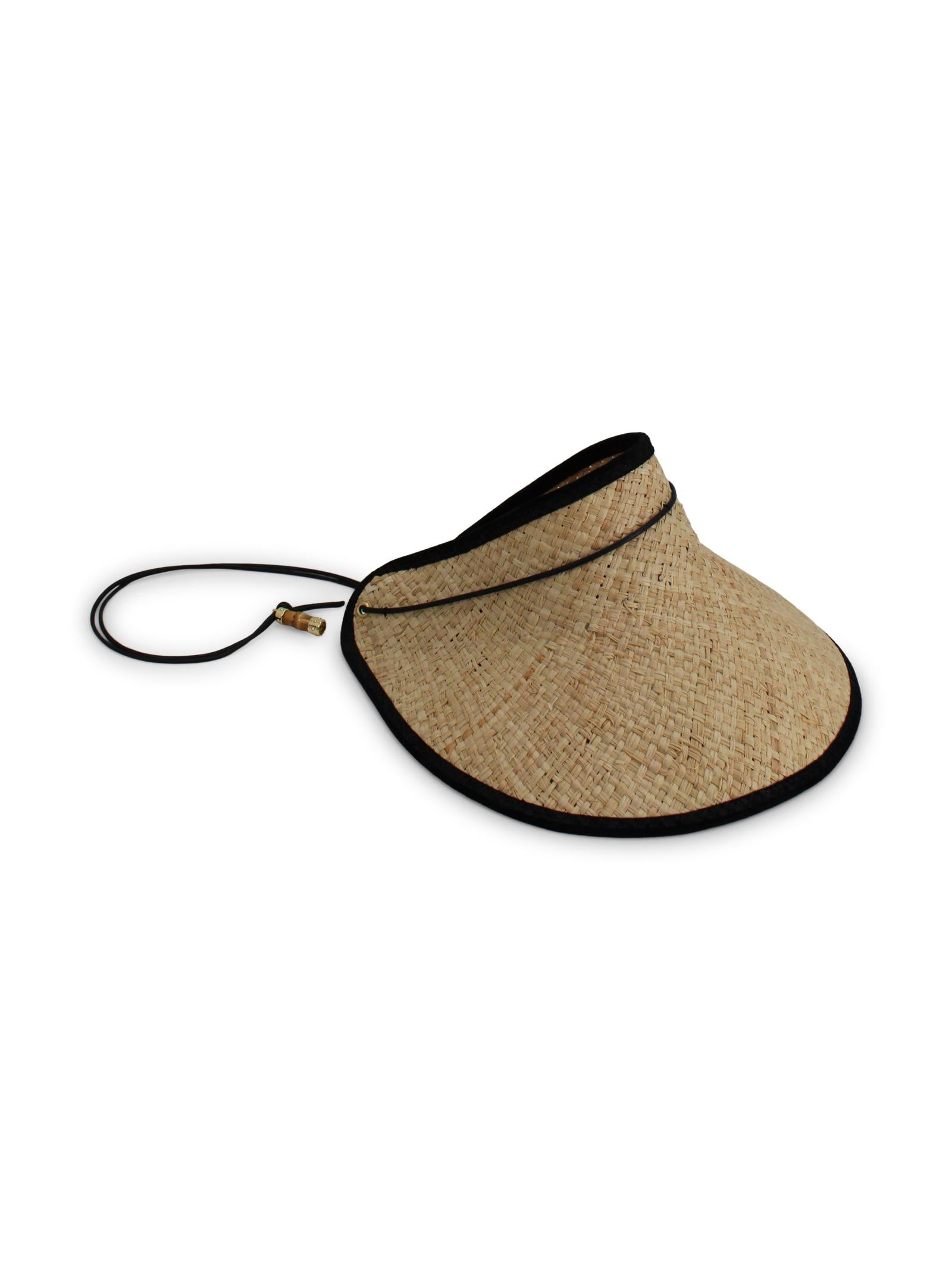 Visiera in Raffia con Dettagli in Pelle CATARZI P26CAT32 NATNER 