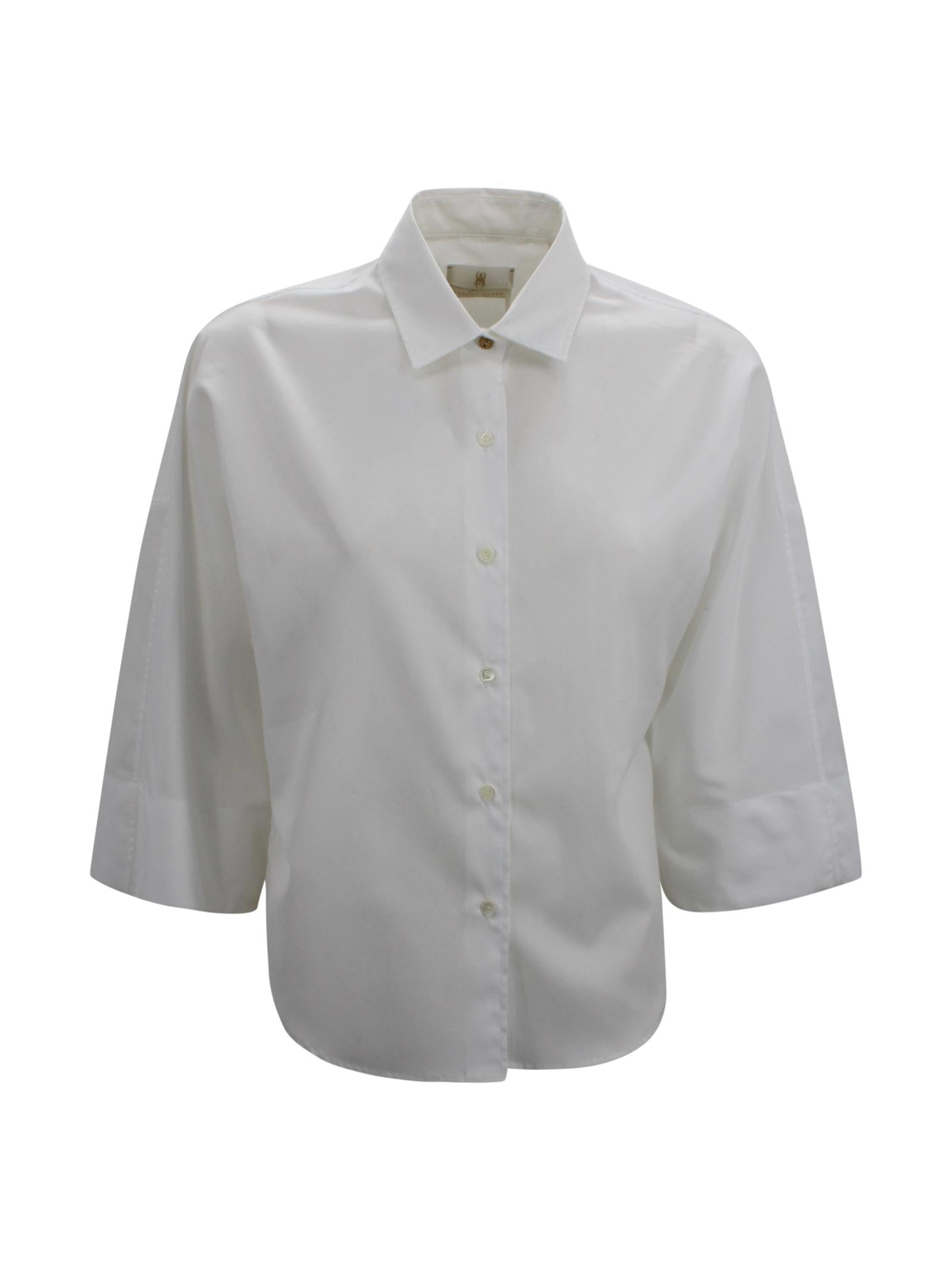Camicia in cotone con maniche a tre quarti Trame Auree SOPHIE P001U100 
