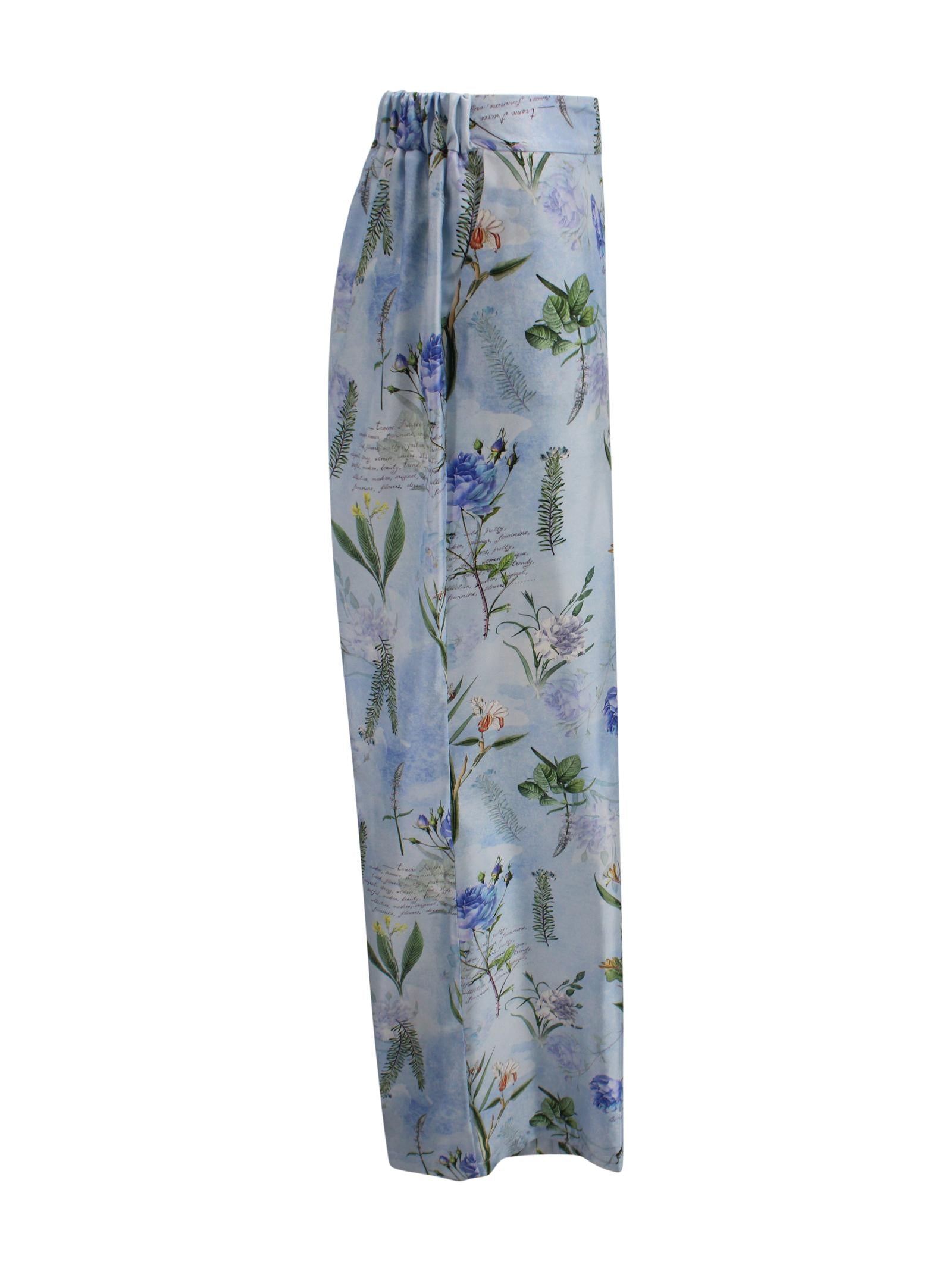 Pantaloni fluidi in seta Trame Auree ZOE P050F300 