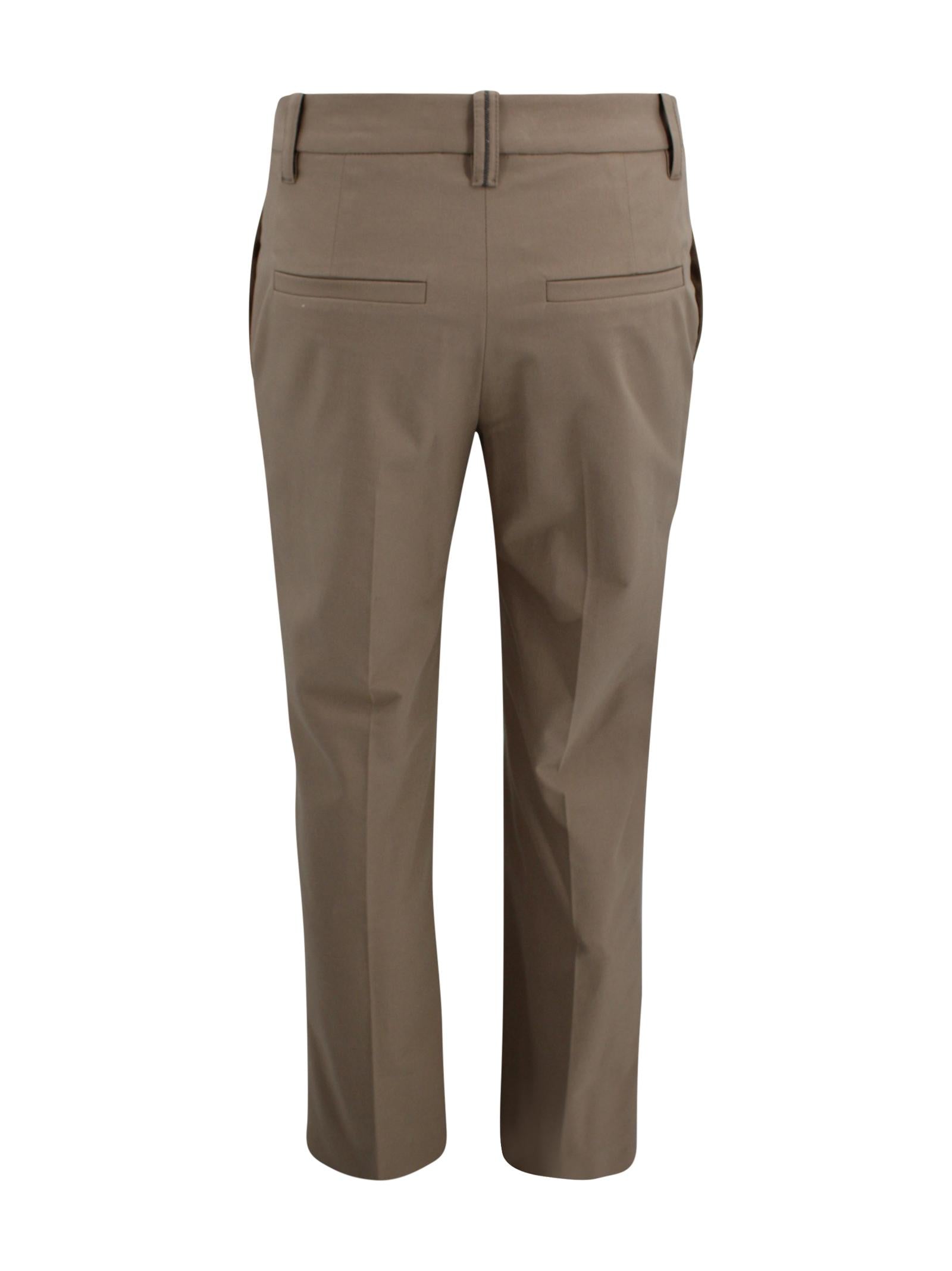 Pantaloni crop a vita media Brunello Cucinelli M0F70P9169 C9325 