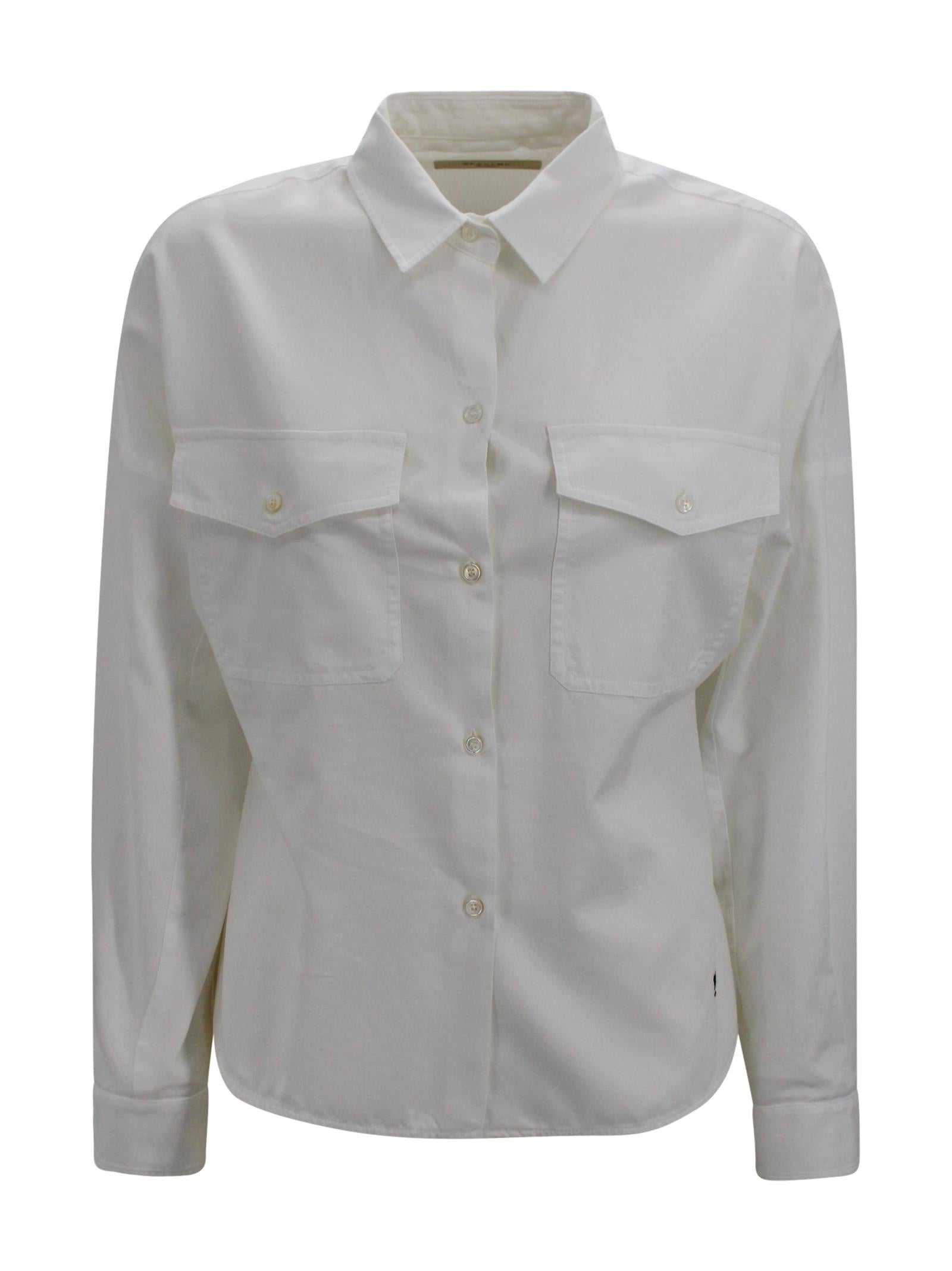Camicia classica con logo ricamato Max Mara Weekend 2615111041600 001 