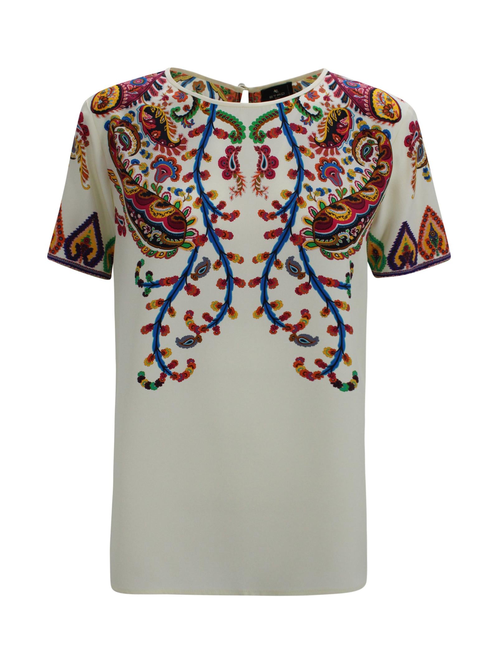 T-shirt con Stampa Paisley Etro Milano WRJA0025 AKG21X0800 