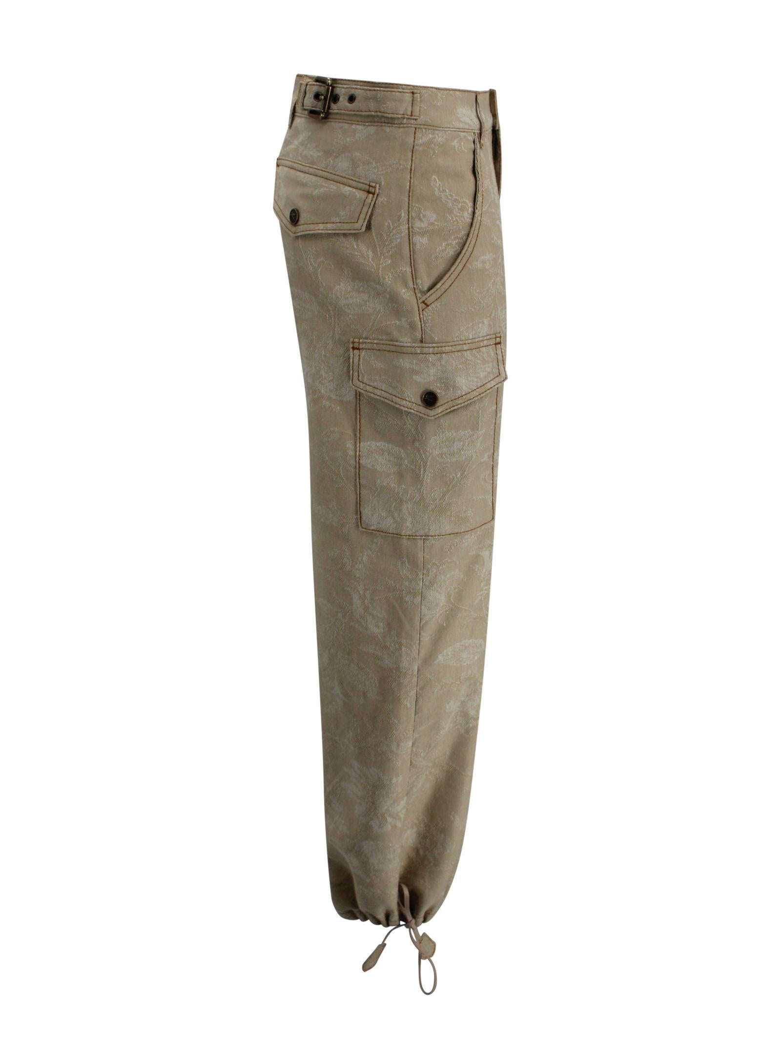 Pantaloni Cargo con Motivo Floreale Jacquard Etro Milano WRNB0033 99TJEK7S9820 