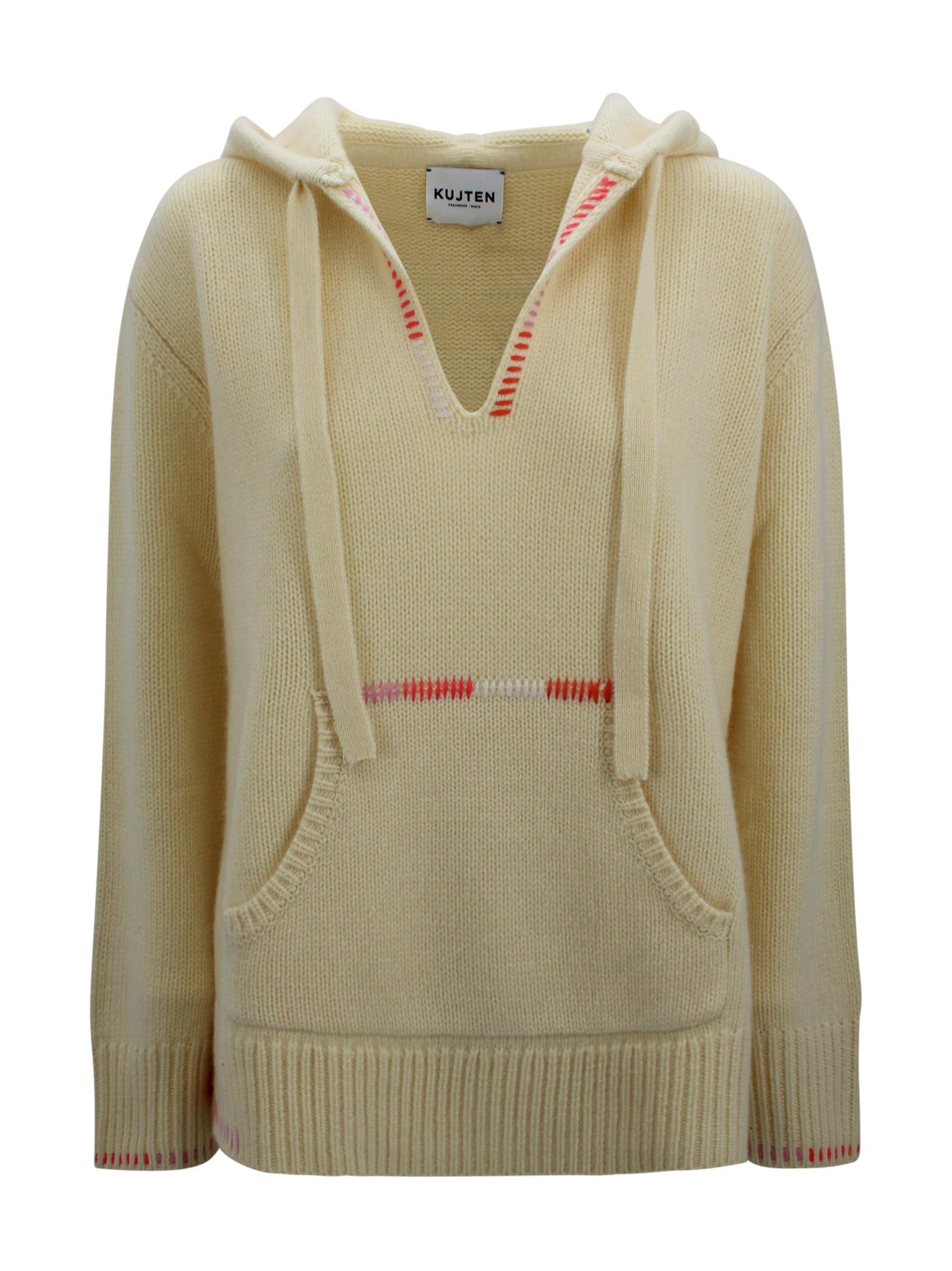 Felpa con cappuccio Solmar in cashmere Kujten F5020 2536 